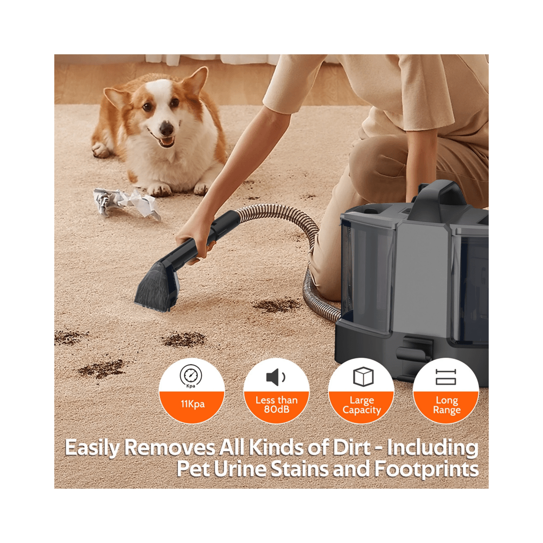 5 Advwin Spotclean, Portable Carpet And Upholstery Cleaner, For Pets, Carpet, Area Rugs, Couches, Upholstery, Car, 5 of 7