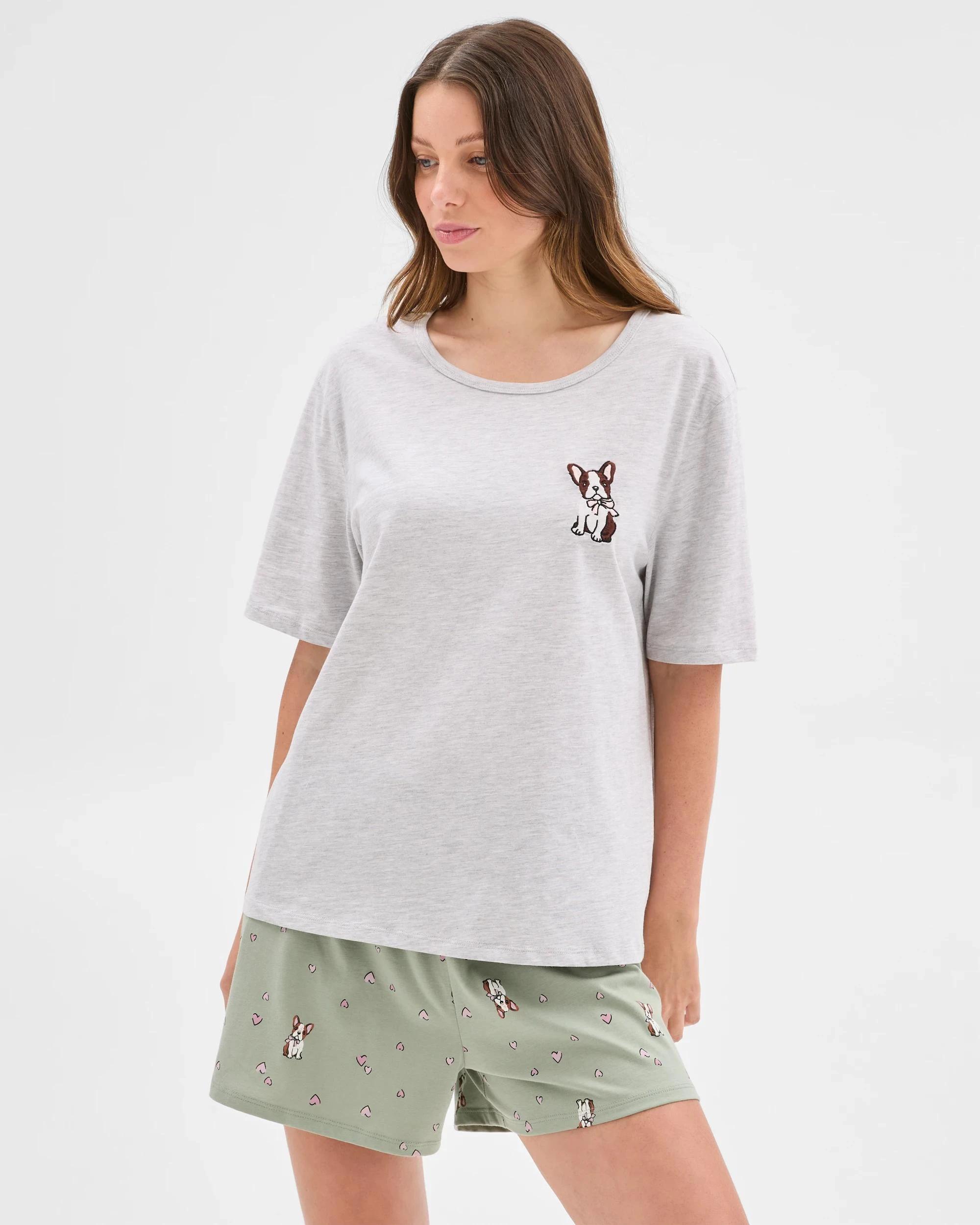 1 Target Australian Cotton T-Shirt and Shorts Pyjama Set DOG, 1 of 6