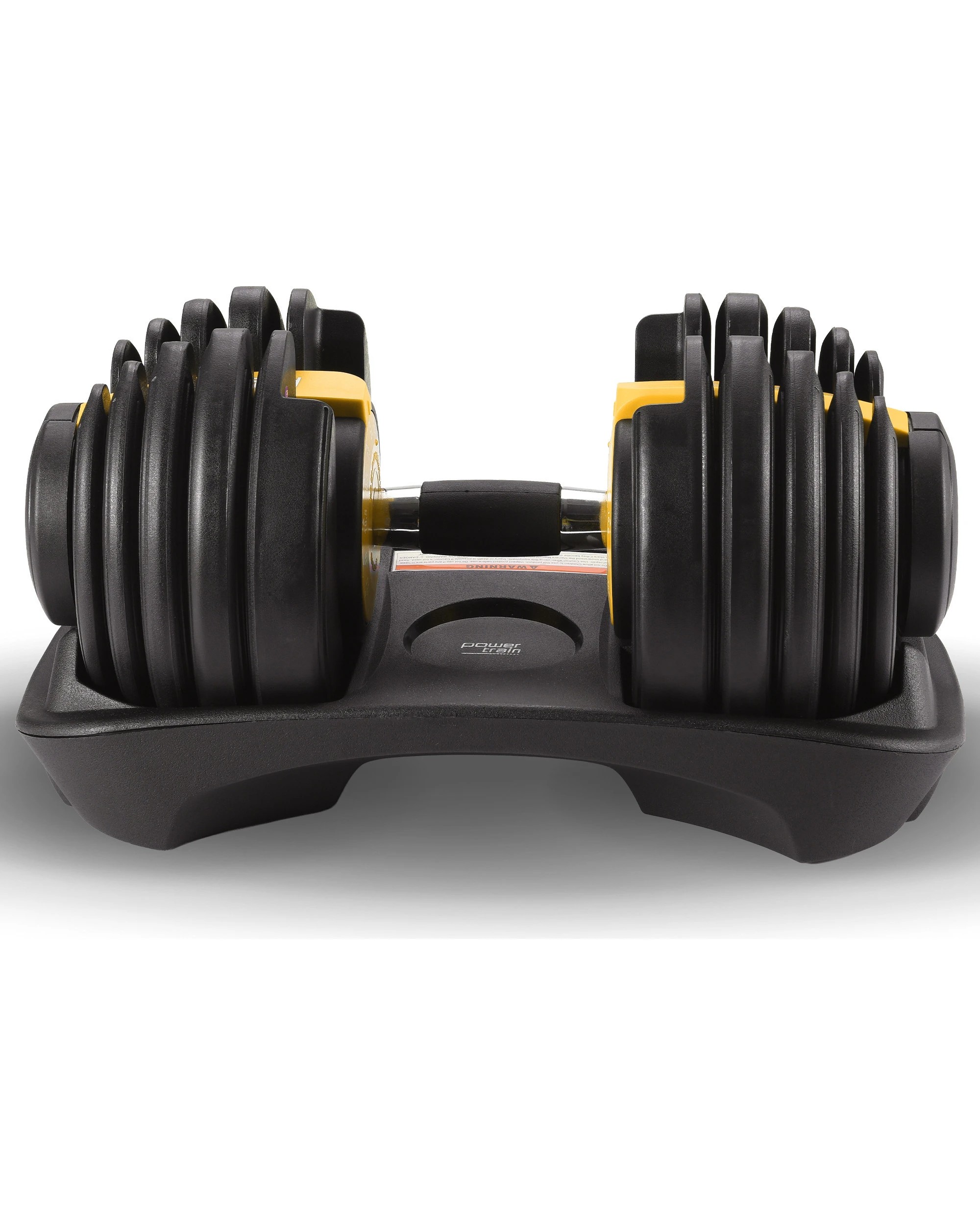 4 Powertrain 24kg Adjustable Dumbbell Home Gym Exercise Weights Free Workout Gold, 4 of 7