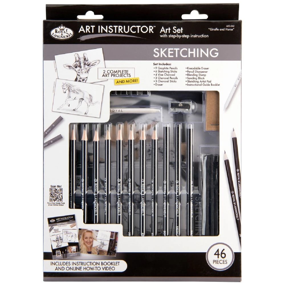 1 Royal & Langnickel Start in Arts Sketching Art Set 46 Piece, 1 of 6