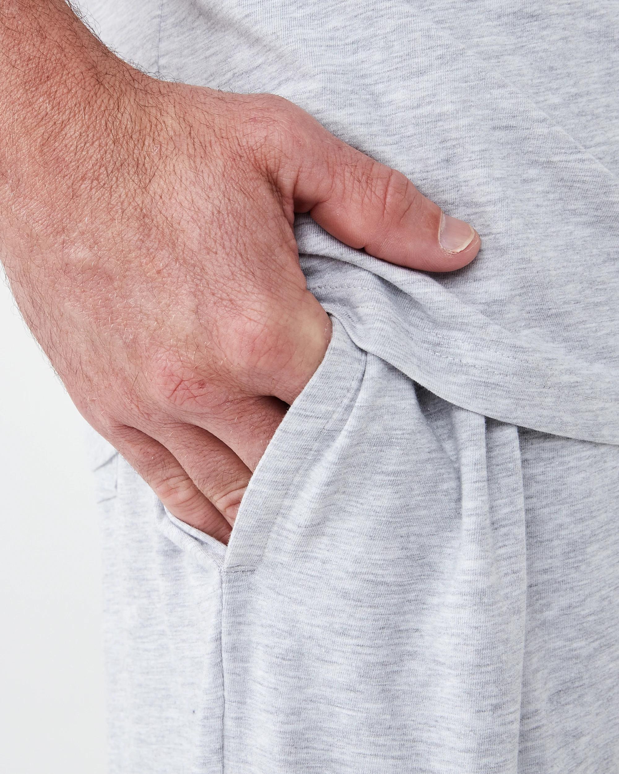 5 Cotton and Elastane Sleep Pants GREY MARLE PANT, 5 of 5