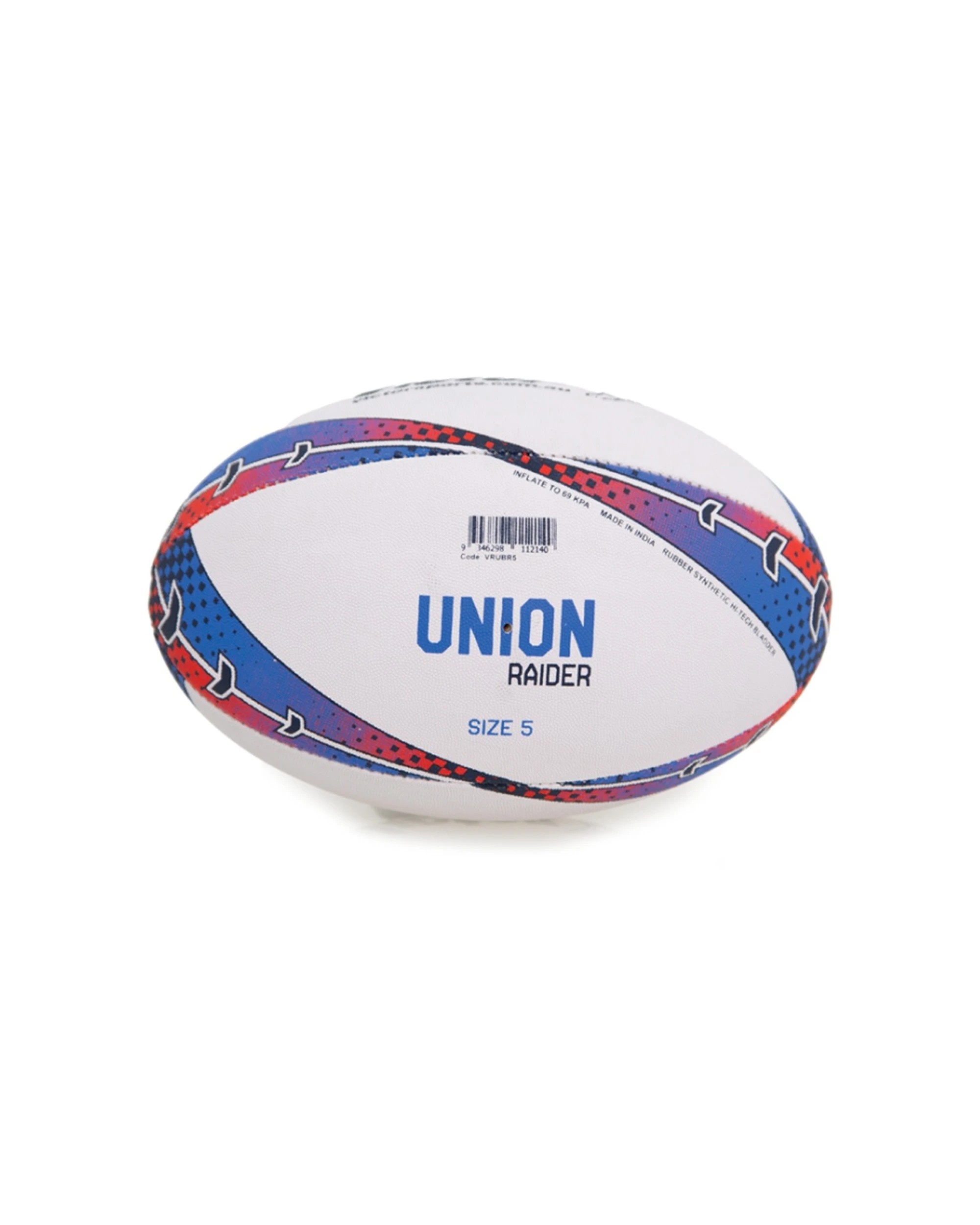 1 Victor Sports Rugby Union Ball Raider Training Durable Hand Stitched Size 5 - Multi, 1 of 2