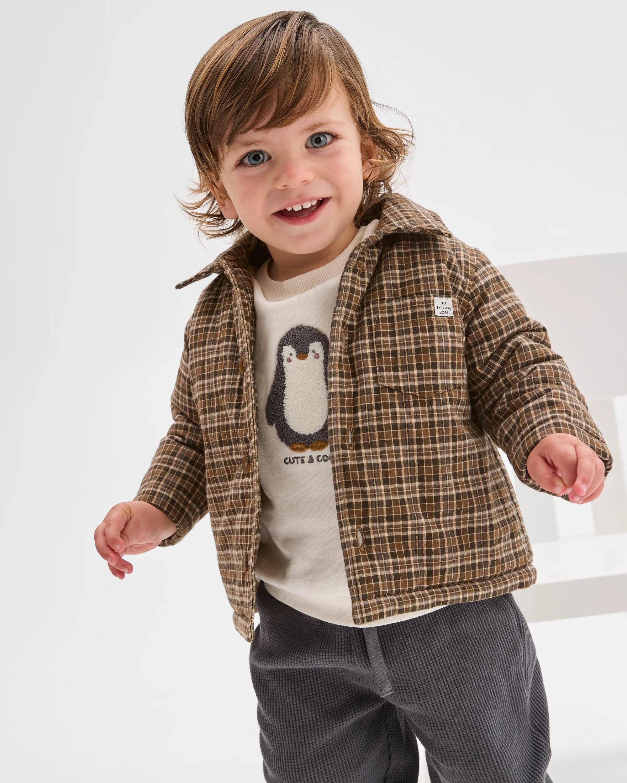 1 Target Baby Baby Australian Cotton Quilted Shacket HERITAGE CHECK, 1 of 5