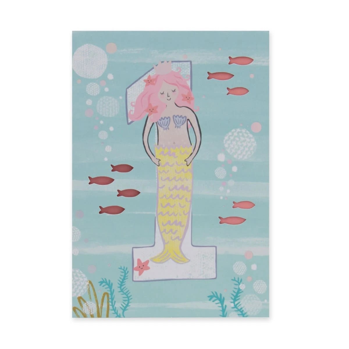 3 Connections from Hallmark 1st Birthday Card - Mermaid & Fish, 3 of 3