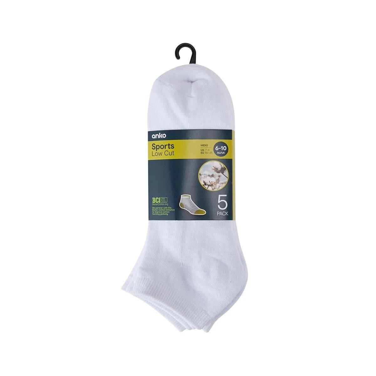 3 5 Pack Low Cut Sport Socks WHITE, 3 of 3