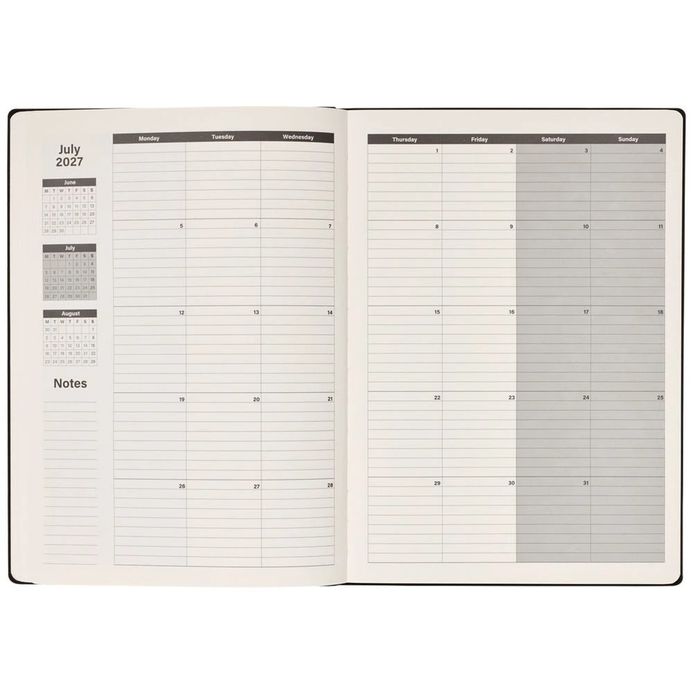 5 Officeworks A4 Planner Month to View 2027 Black, 5 of 7