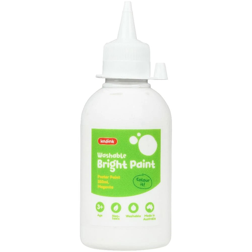 2 Kadink Washable Bright Poster Paint 250mL White, 2 of 4