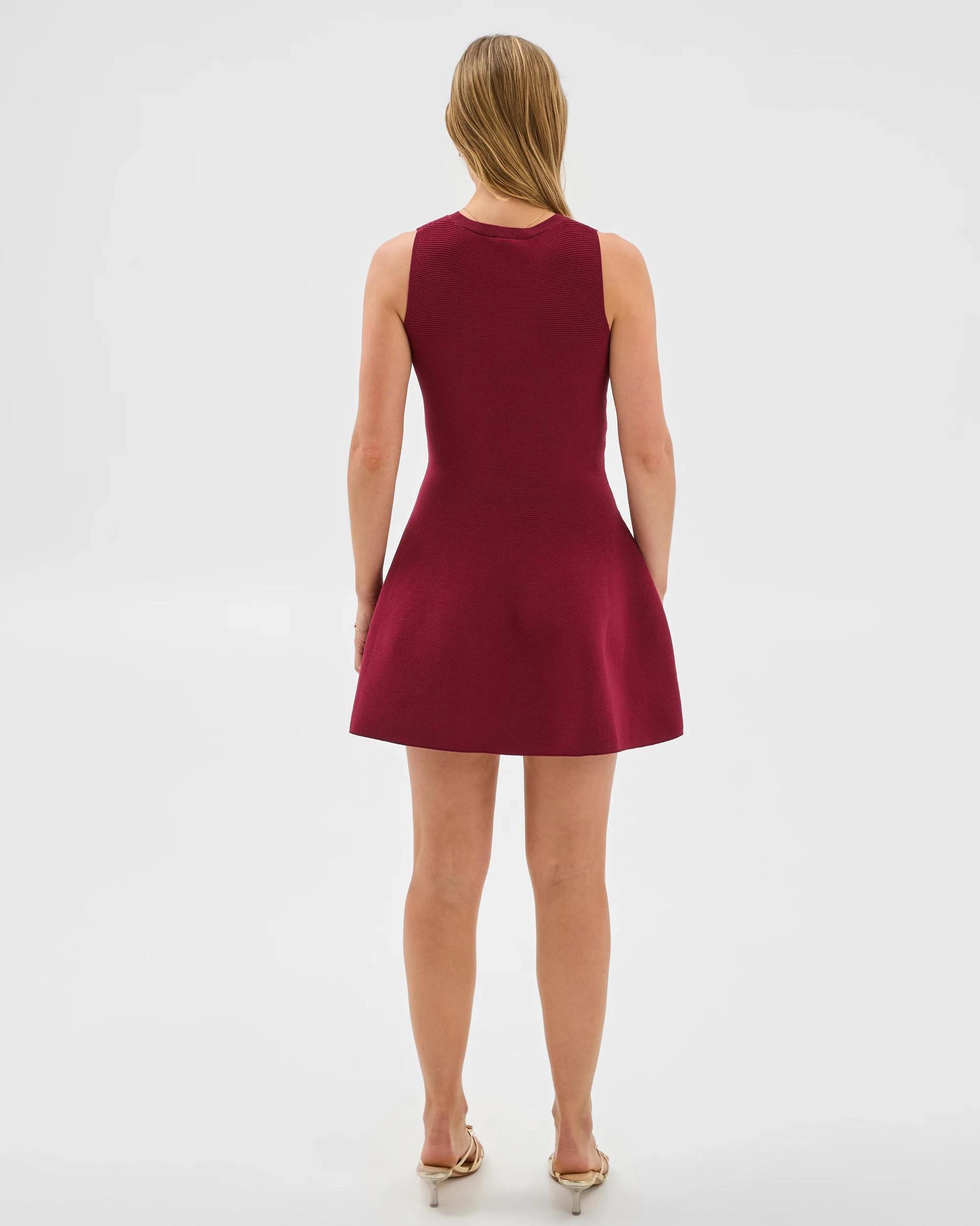 6 Fit and Flare Knit Dress - Lily Loves CRANBERRY, 6 of 7