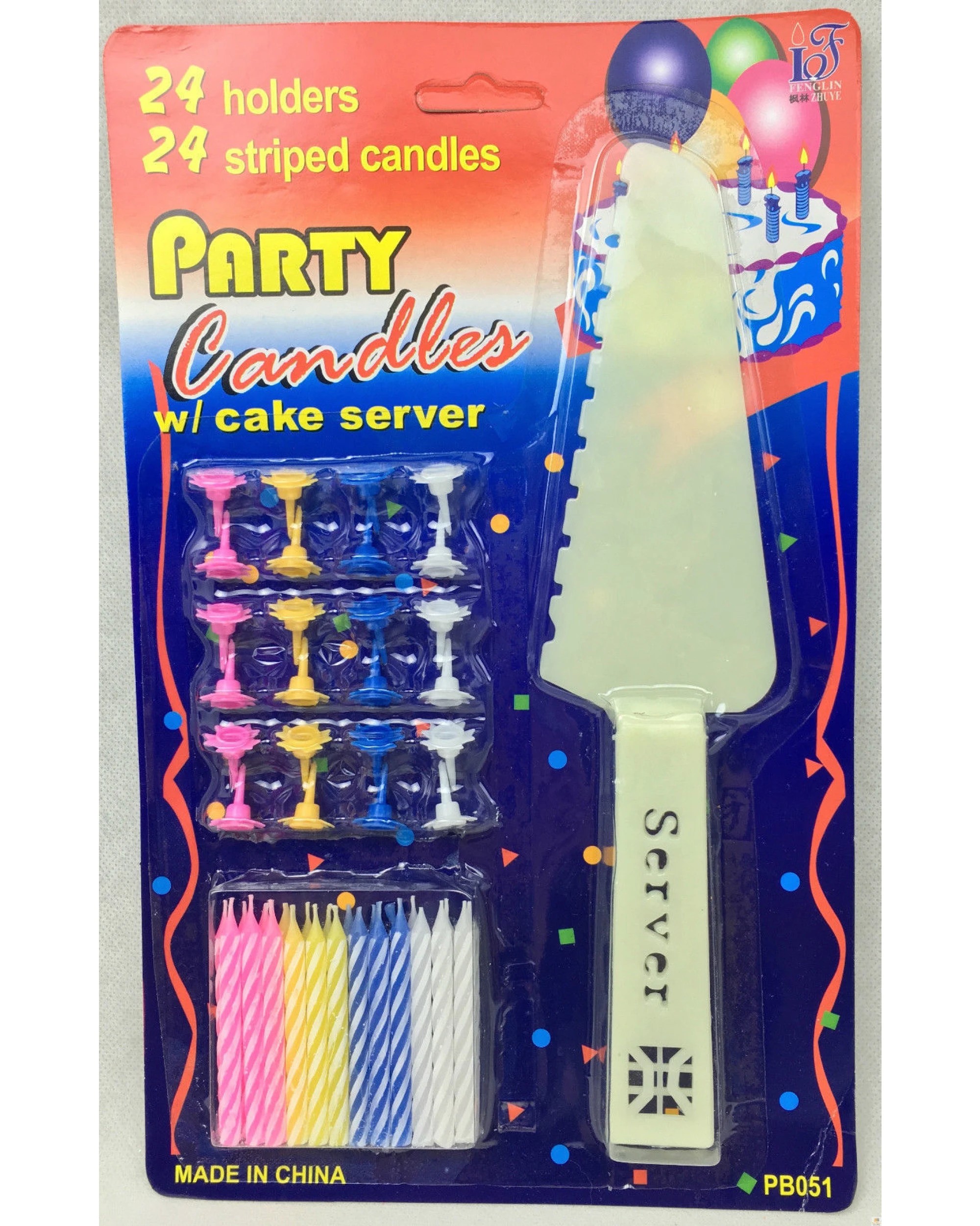 2 BR Home Birthday Party Candles Set with Cake Server and Holders, 2 of 2