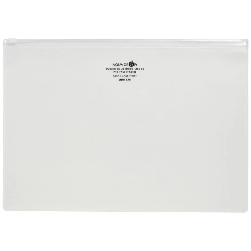 1 Aqua Drops Zip Open Document Wallet A3 Clear, 1 of 1