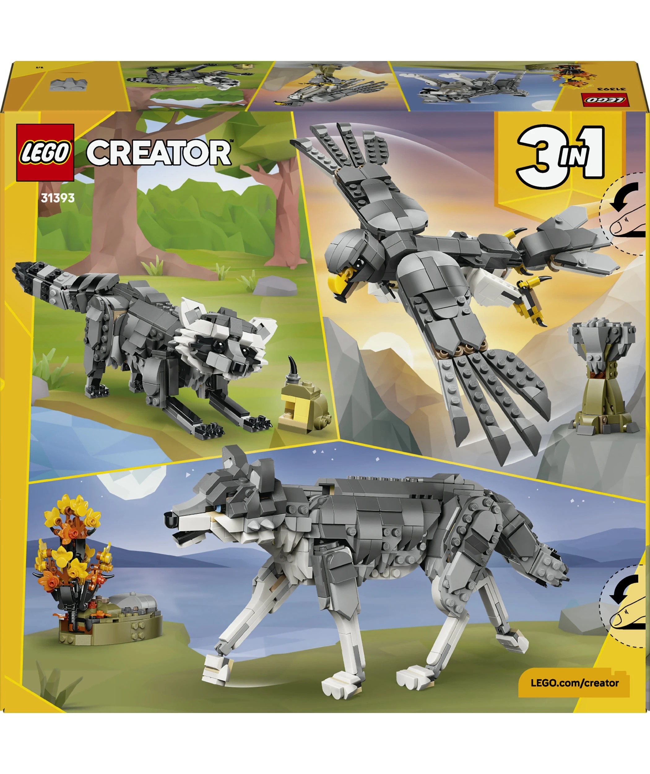 10 LEGO Creator Forest Animals: Grey Wolf 31393, 10 of 10