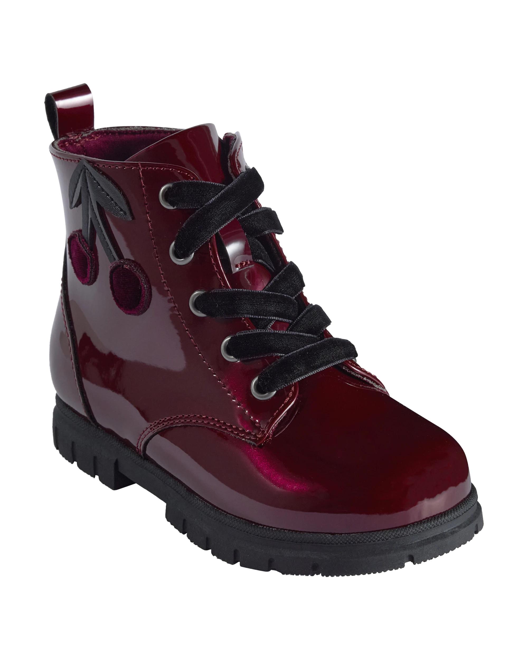 1 Junior Lace-up Boots Cherry, 1 of 5