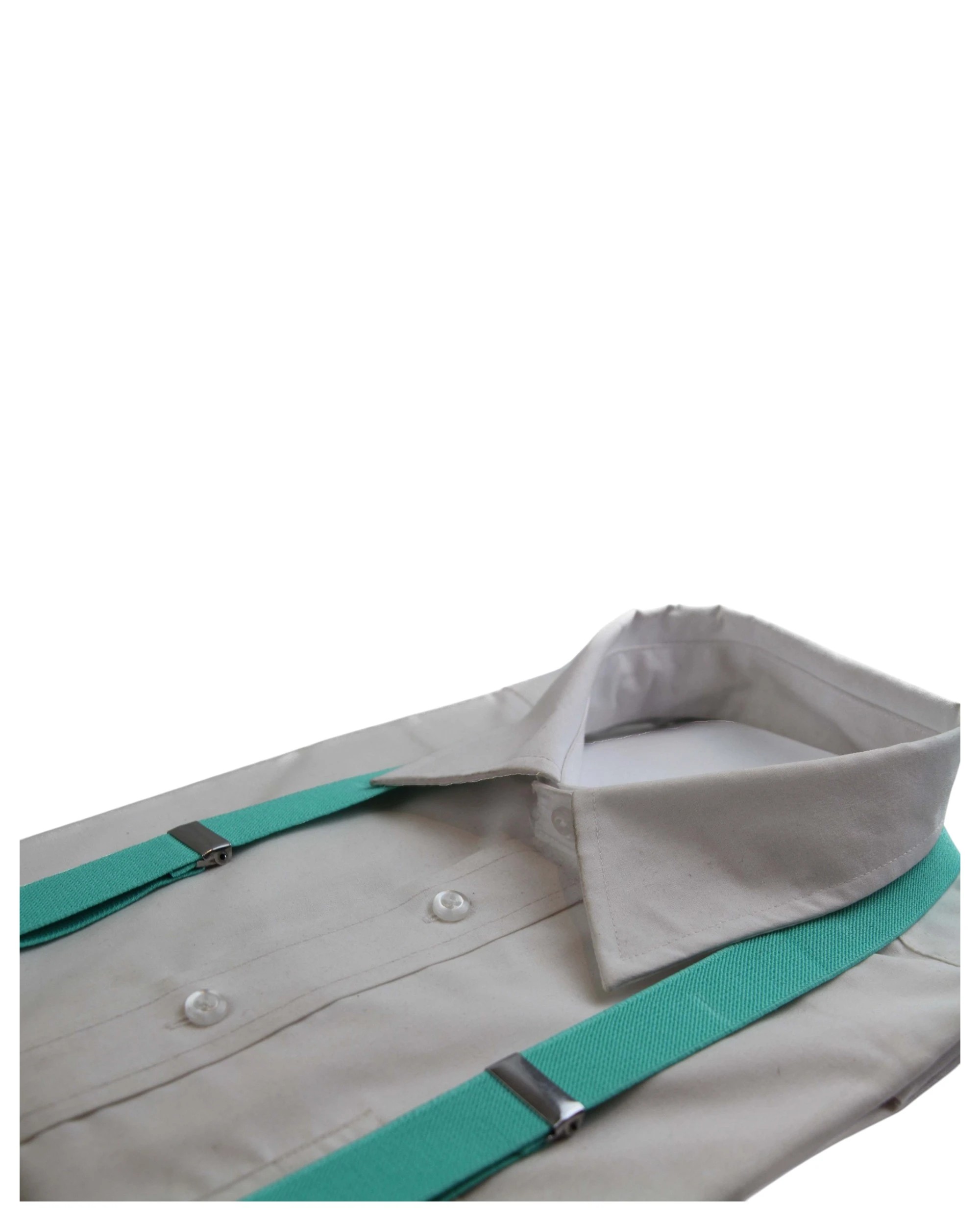 3 Zasel Mens Adjustable 100cm Mint Green Suspenders - Green, 3 of 3