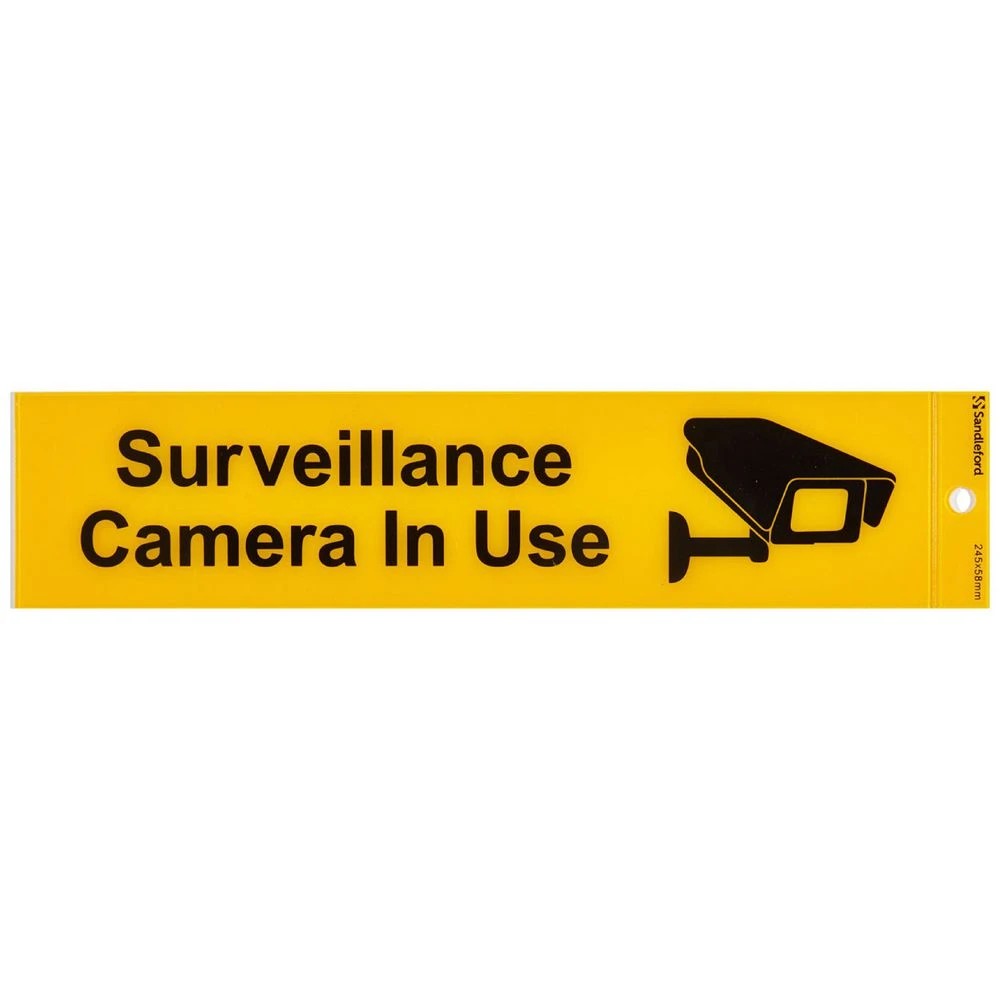 1 Sandleford Surveillance Camera Self-adhesive Sign, 1 of 1
