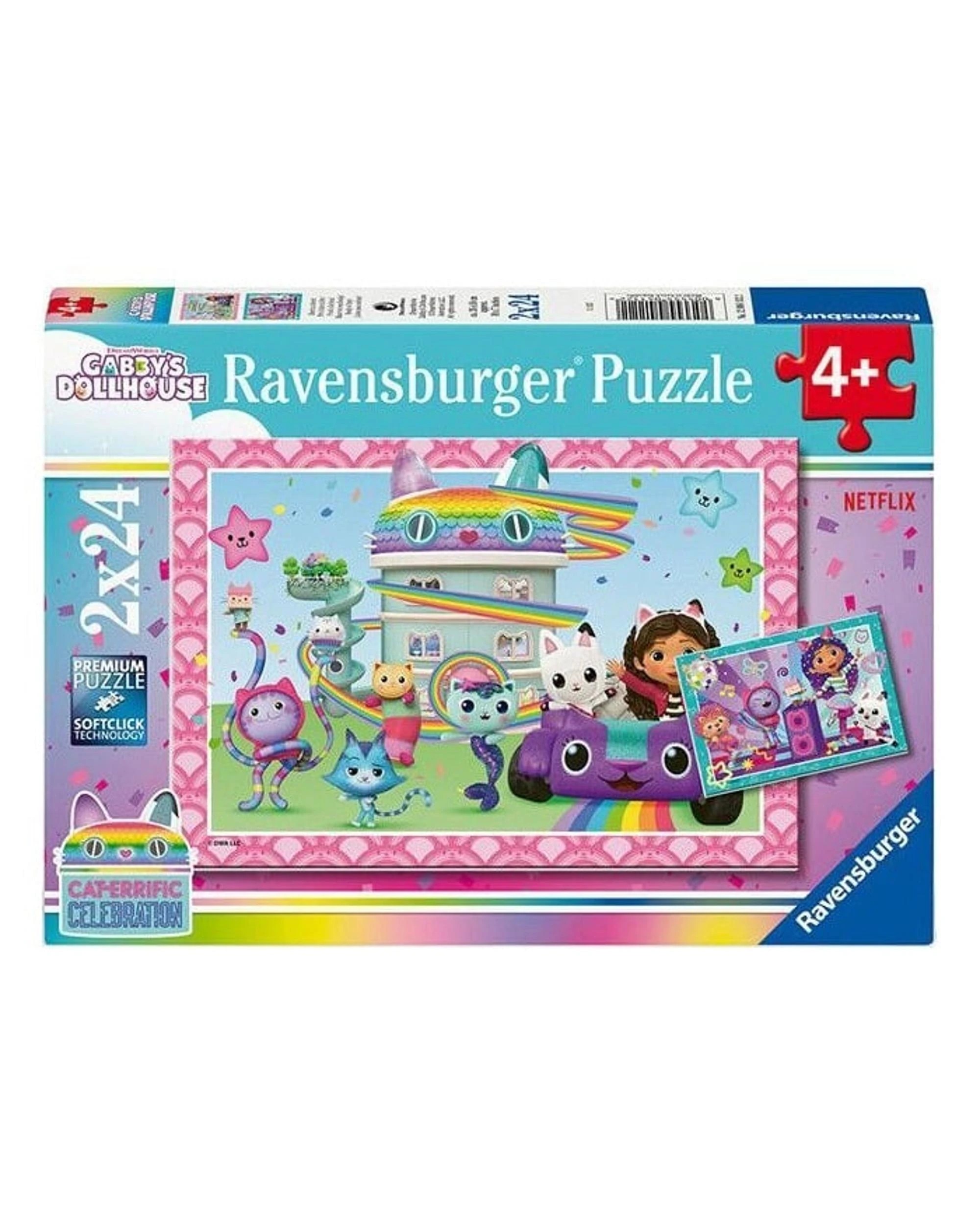 1 Ravensburger Gabby's Dollhouse Cat-errific Celebration 2x24 Piece Jigsaw Puzzle, 1 of 3
