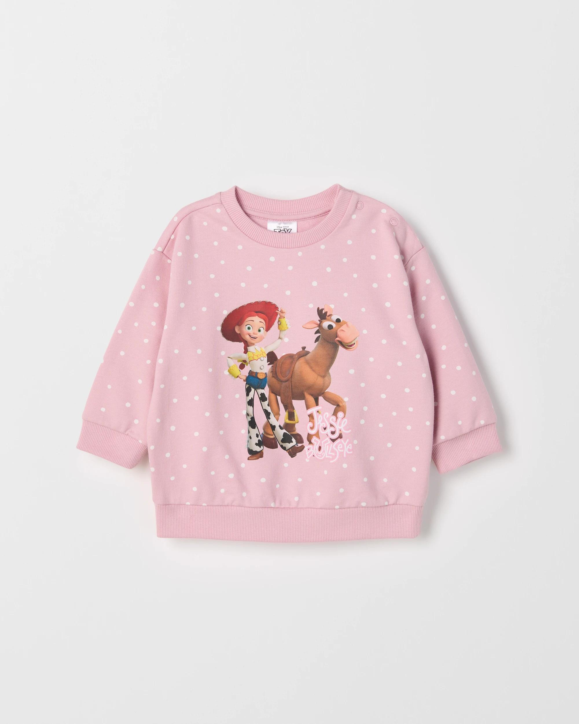 1 Baby Disney Pixar Monster Inc. Organic Cotton Fleece Jumper JESSIE MAUVE, 1 of 1