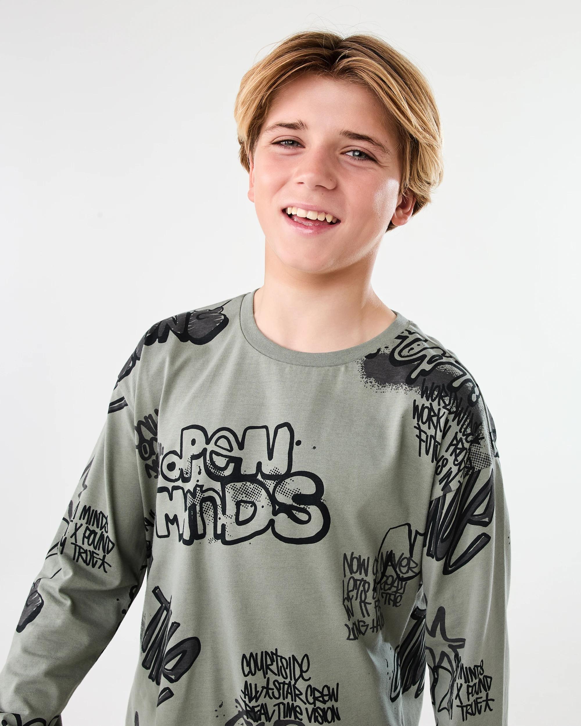 3 Jersey Pyjama Set Grn Grfiti, 3 of 7