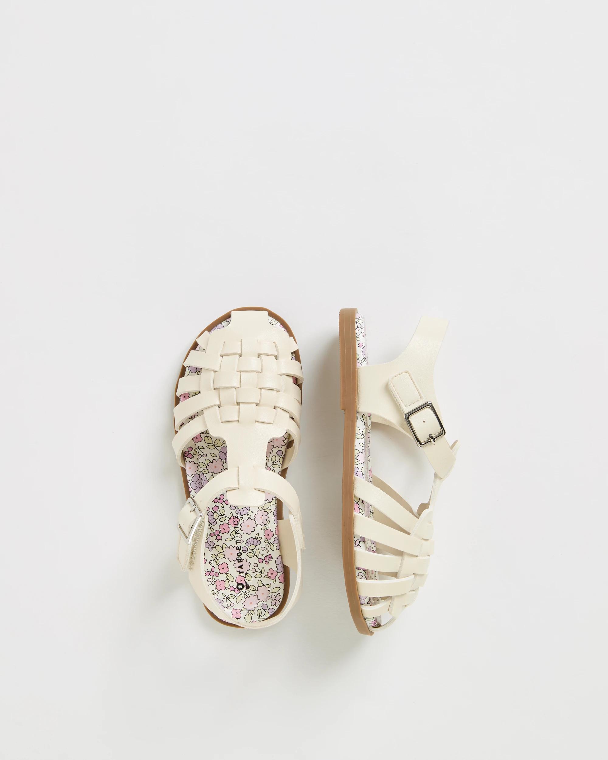 3 Target Kids Caged Gladiator Sandals WHITE, 3 of 3