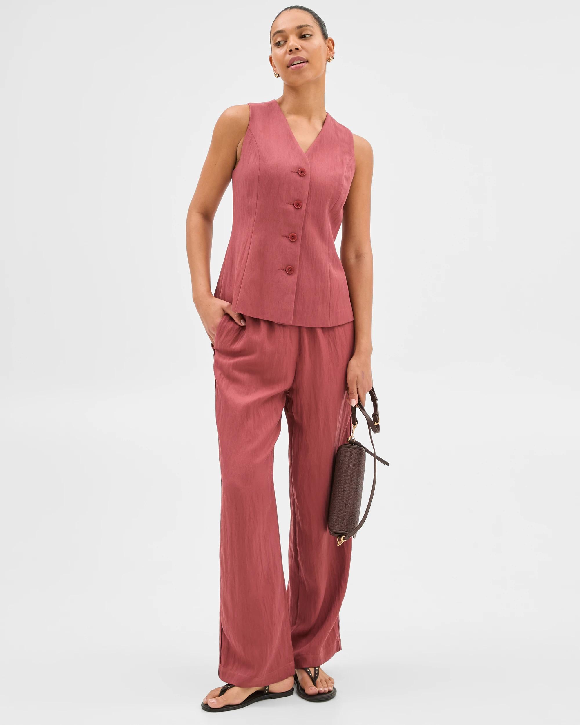 2 Fluid Waistcoat - Preview TERRACOTTA, 2 of 6