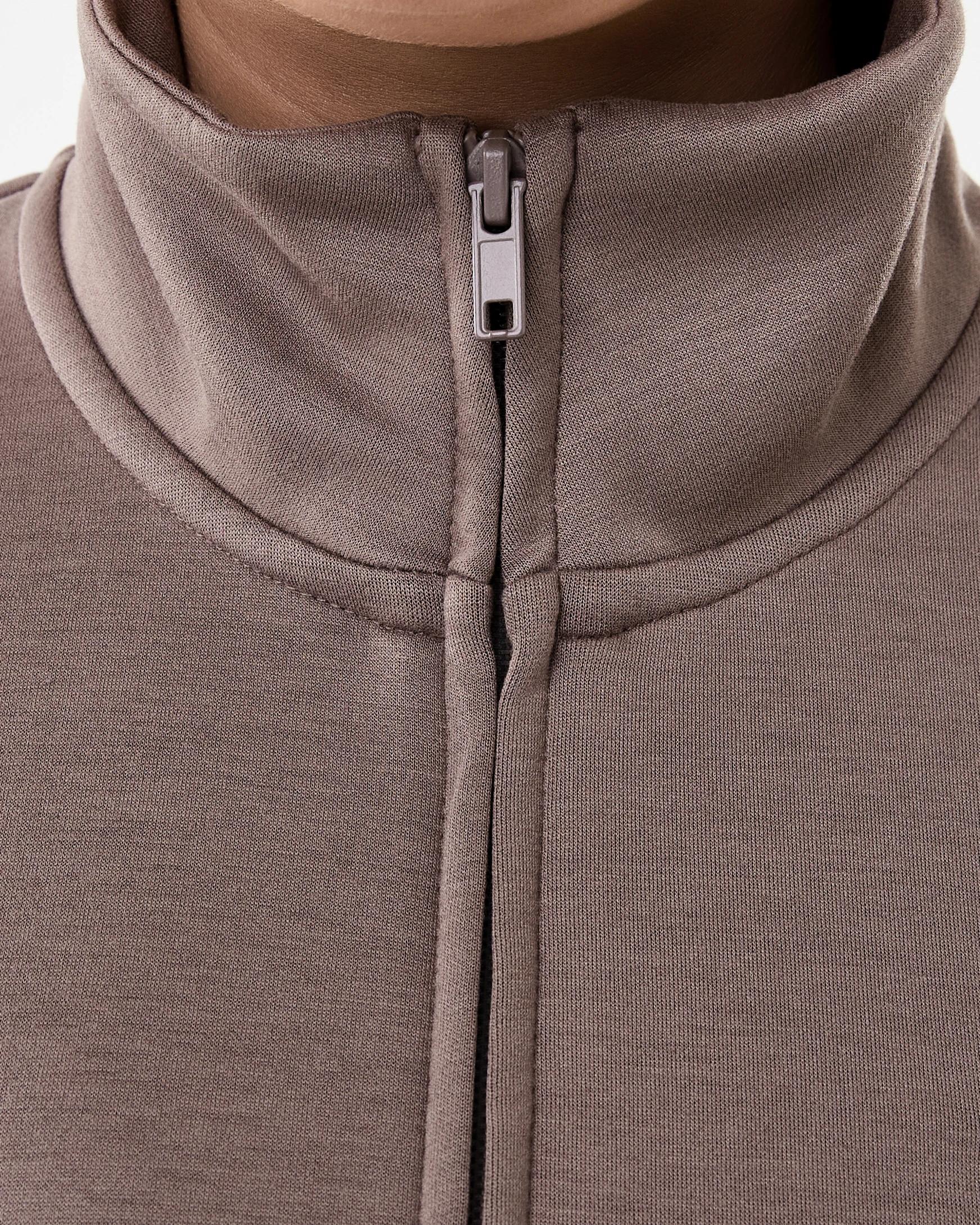 5 Everlast Womens Evercomfort 1/4 Zip Sweatshirt Mushroom, 5 of 7