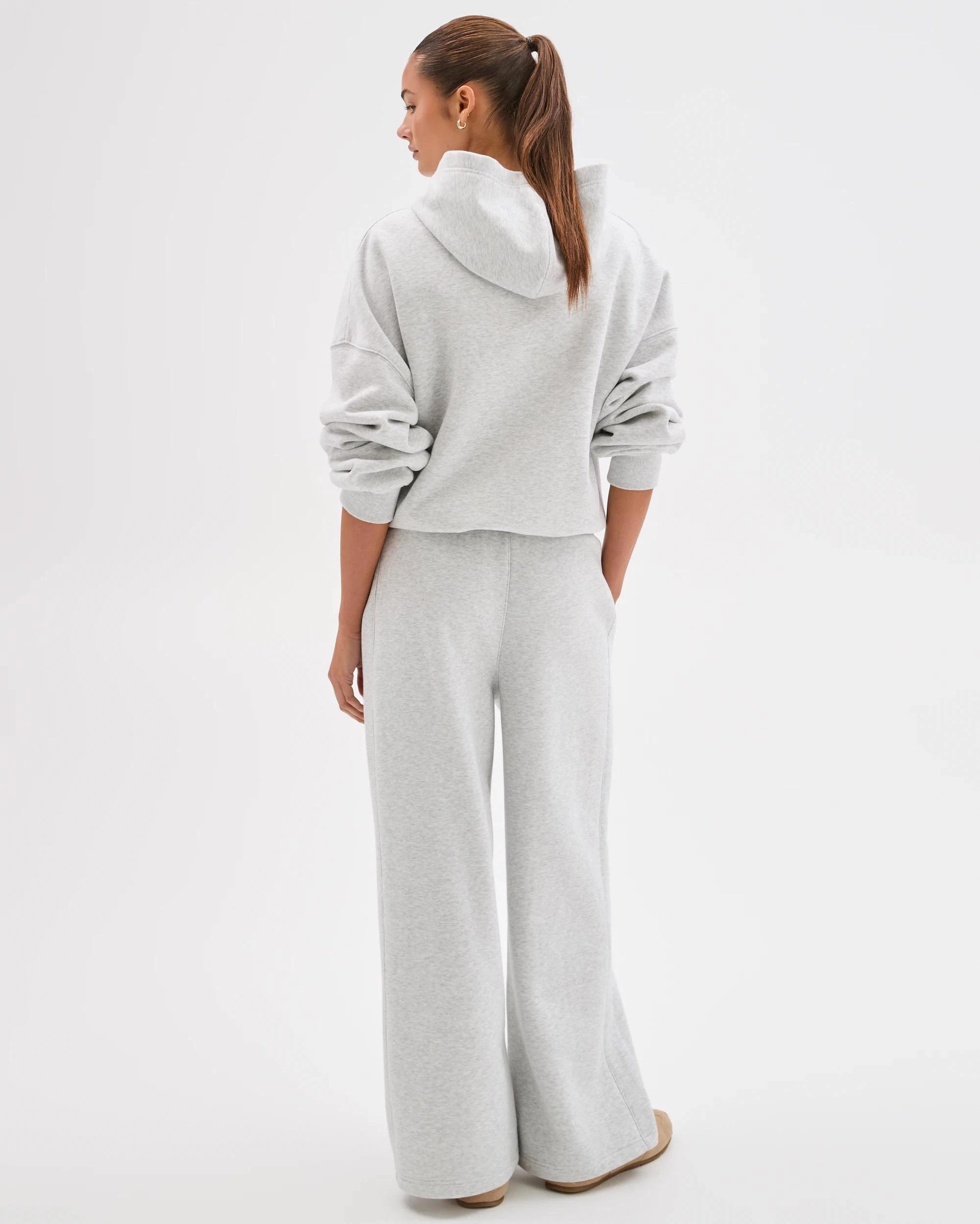 6 Lily Loves Australian Cotton Blend Wide Leg Trackpants SILVER MARLE, 6 of 7