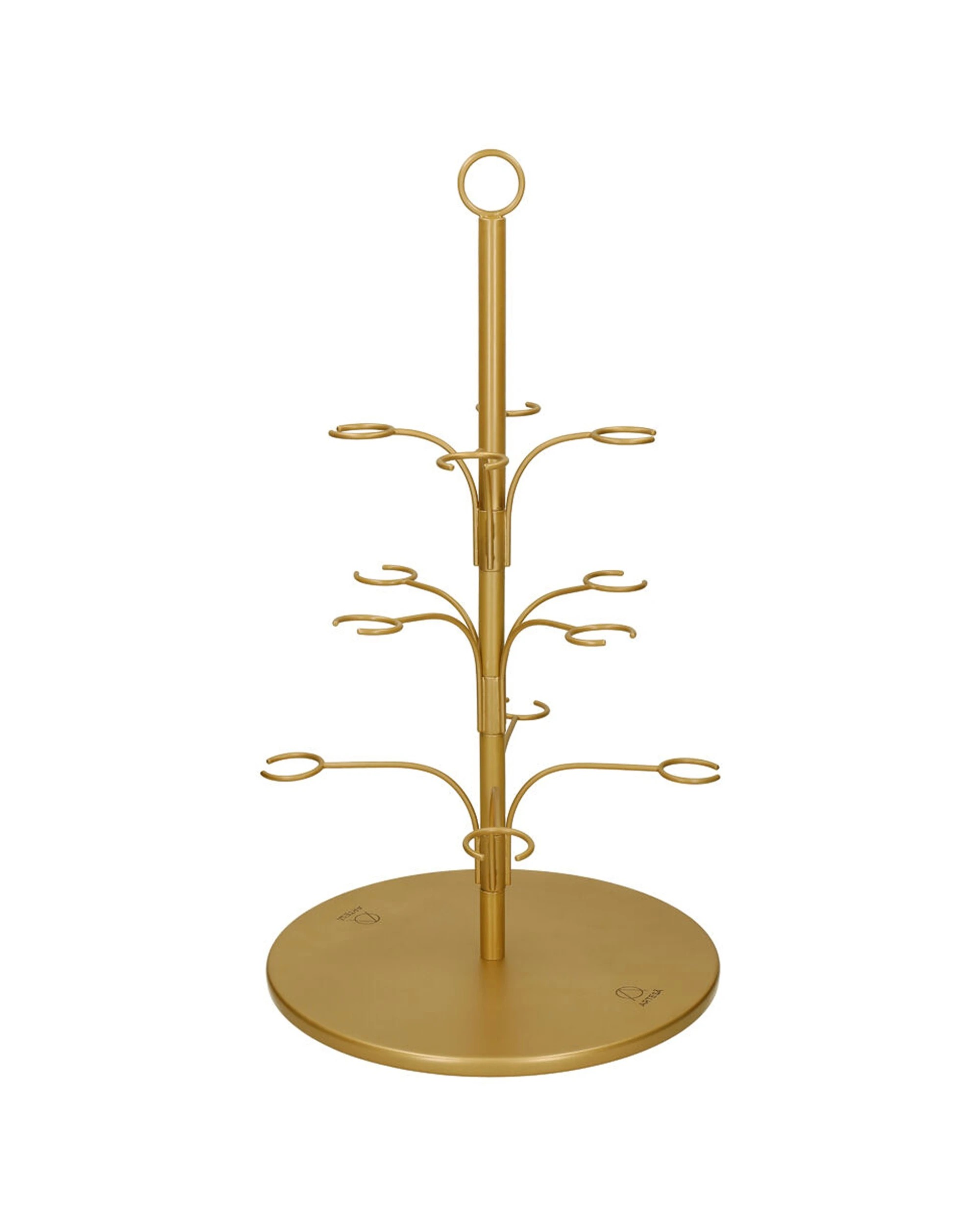 1 Artesa Gin and Cocktail Serving Tree Centrepiece Holds 12 Glasses - Gold, 1 of 4