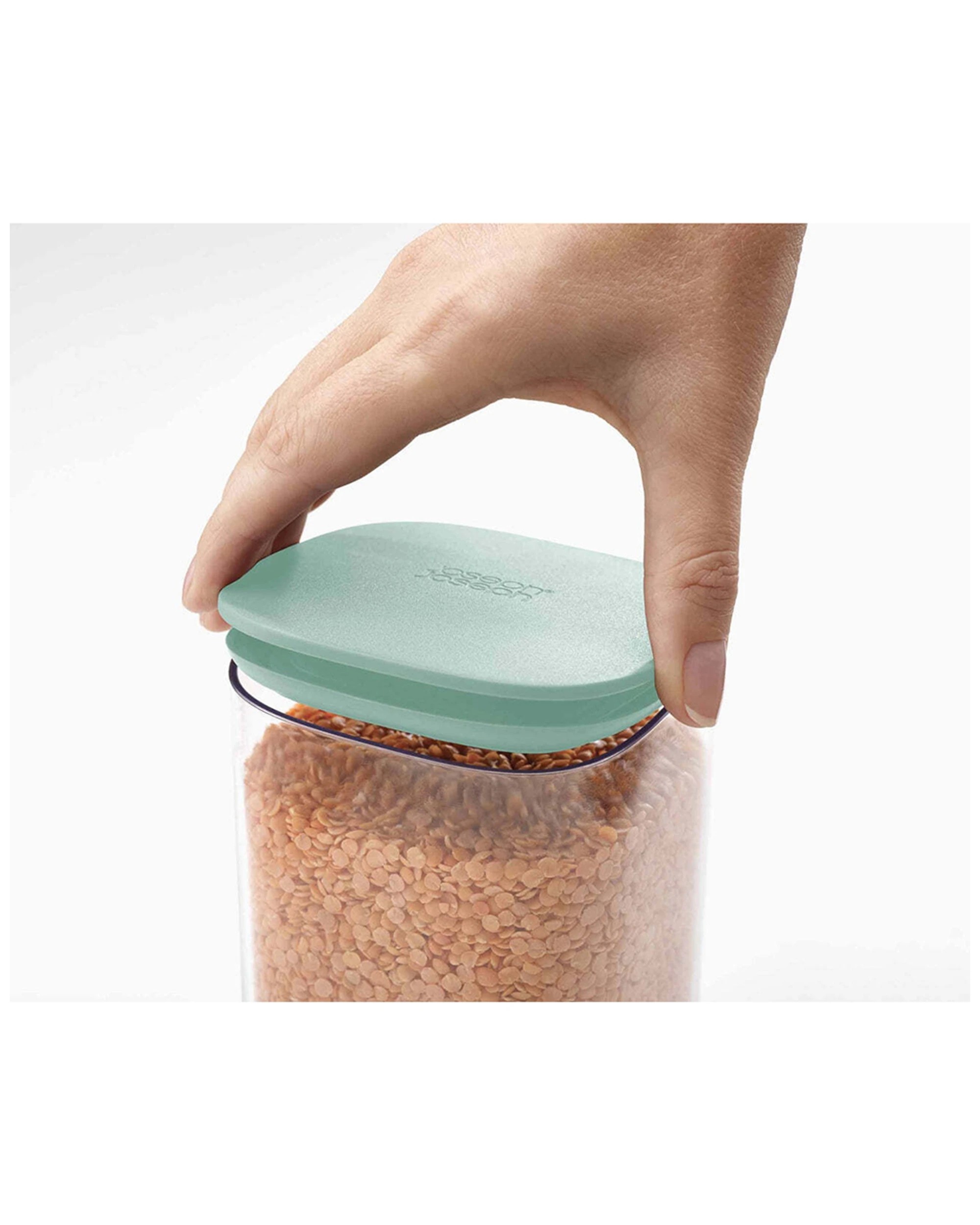 3 5pc Joseph & Joseph Podium Storage Container Organiser Set W/ Stand/lid Sage
 - Green, 3 of 4