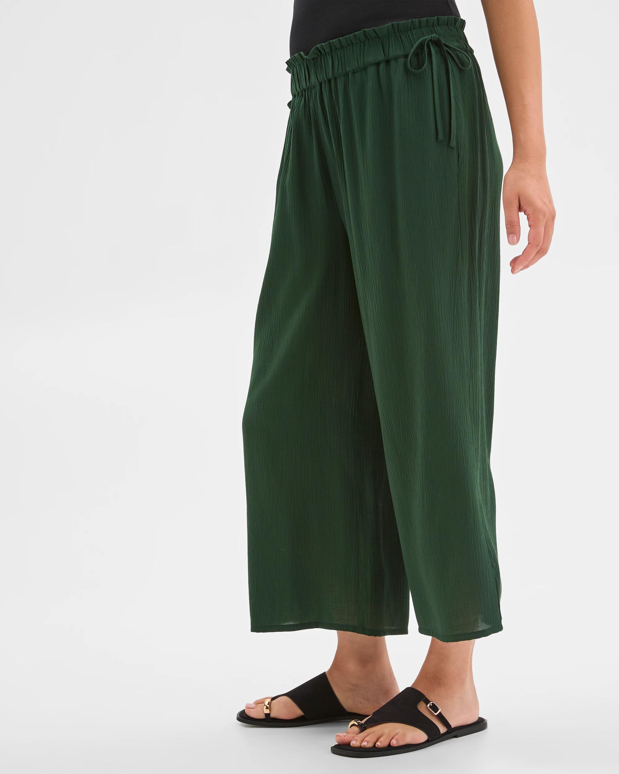 2 Target Woman Resort Harem Frill Wide Leg Crop Pants KOMBU, 2 of 7