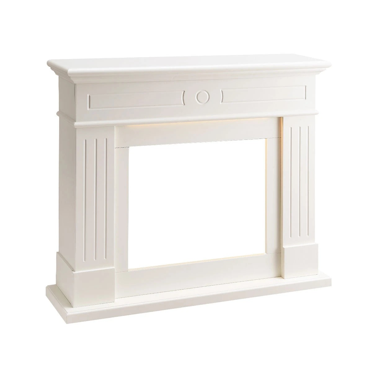 7 Moda Living Aura Electric Fireplace Heater White Mantel Suite - White, 7 of 8