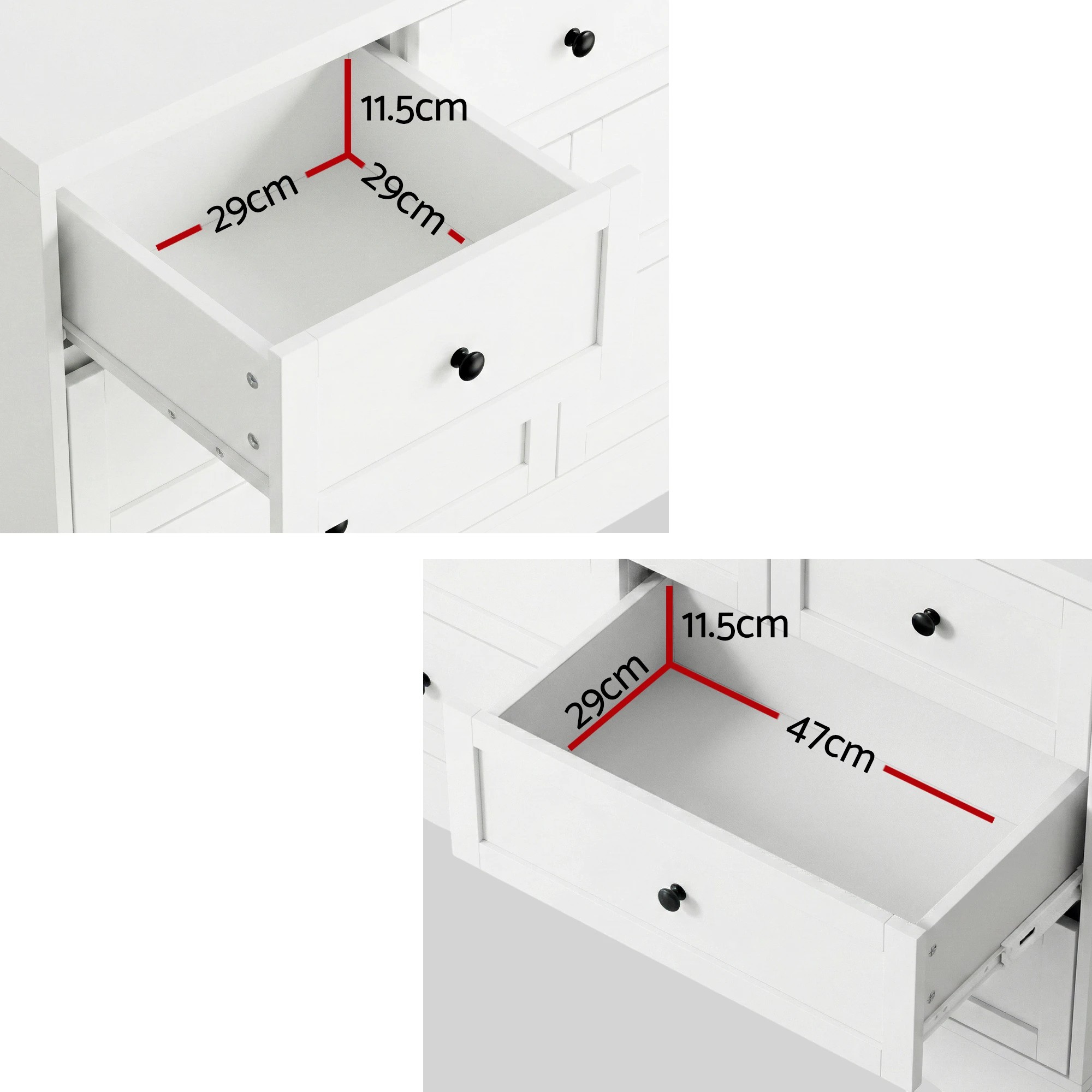 3 Artiss 7 Chest of Drawers Dresser Table - White, 3 of 9