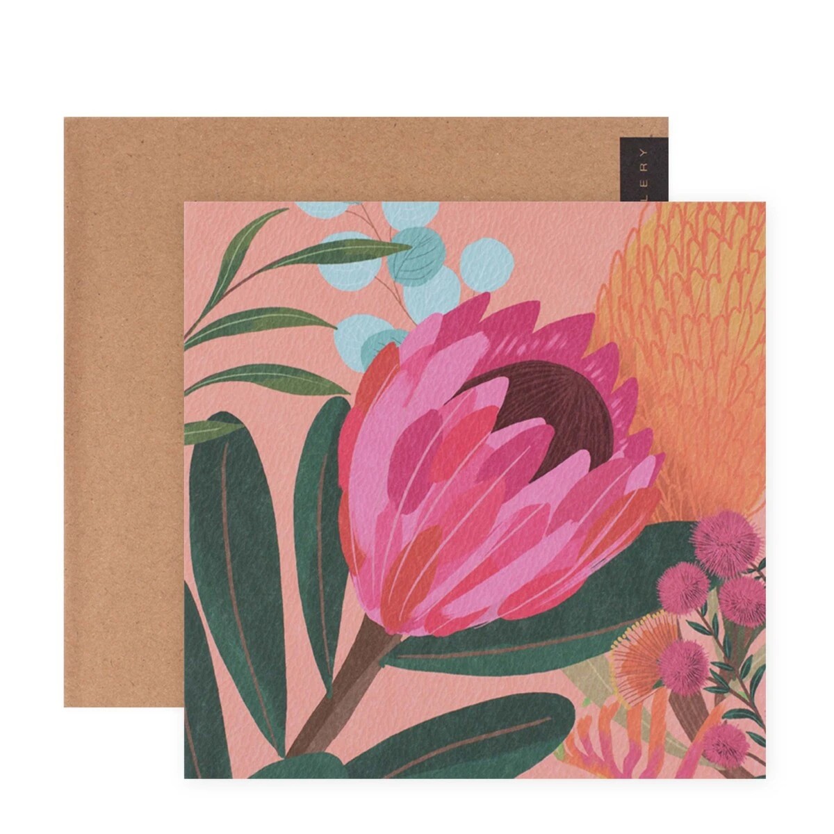 1 Hallmark x Christie Williams Gallery Blank Greeting Card - Pink Ice Protea, 1 of 3