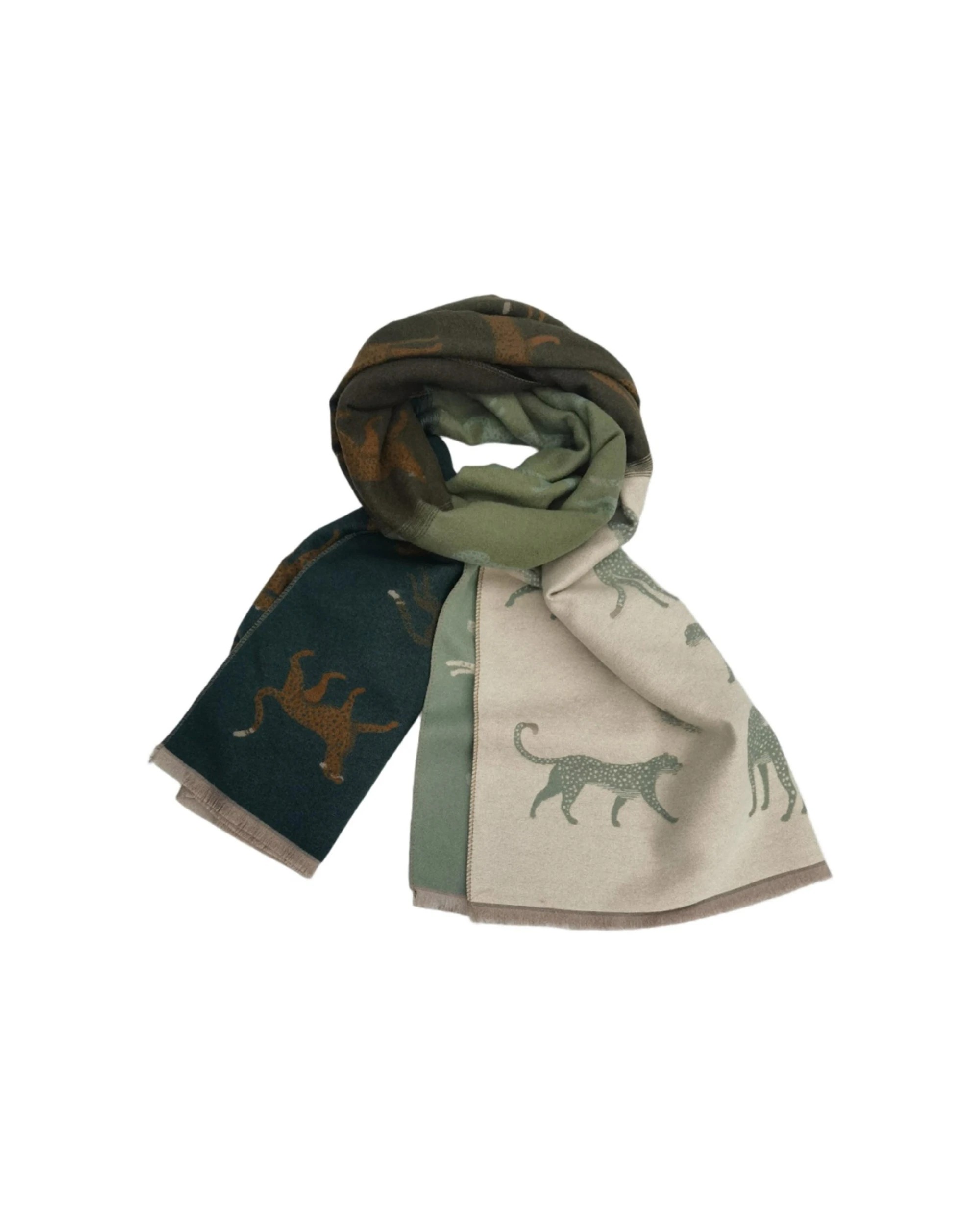 1 Urban Products Cheetah Scarf Dinosaur Soft Fabric 180cm - Green, 1 of 1