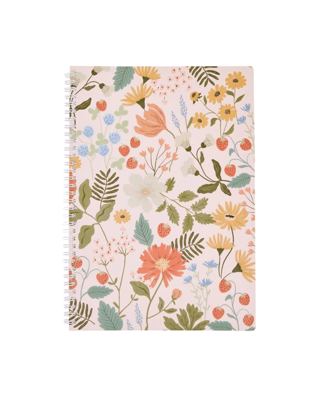A4 Spiral Notebook 120 Pages Botanical Fl