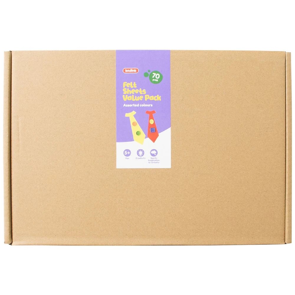 1 Kadink A4 Felt Sheets Assorted 70 Pack, 1 of 2