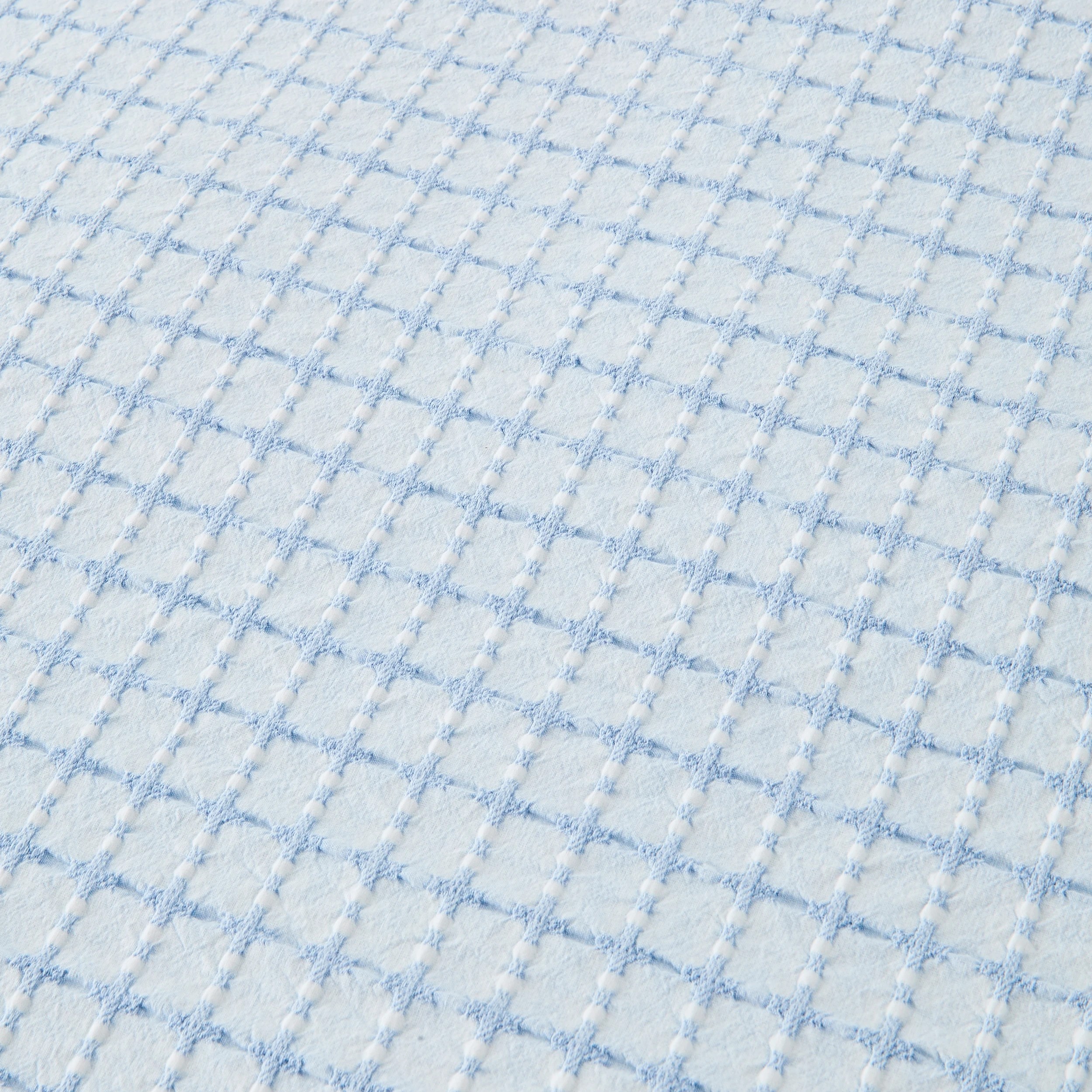 6 Stonewashed Cotton Quilt Cover Set - Super King Bed, Blue, 6 of 6