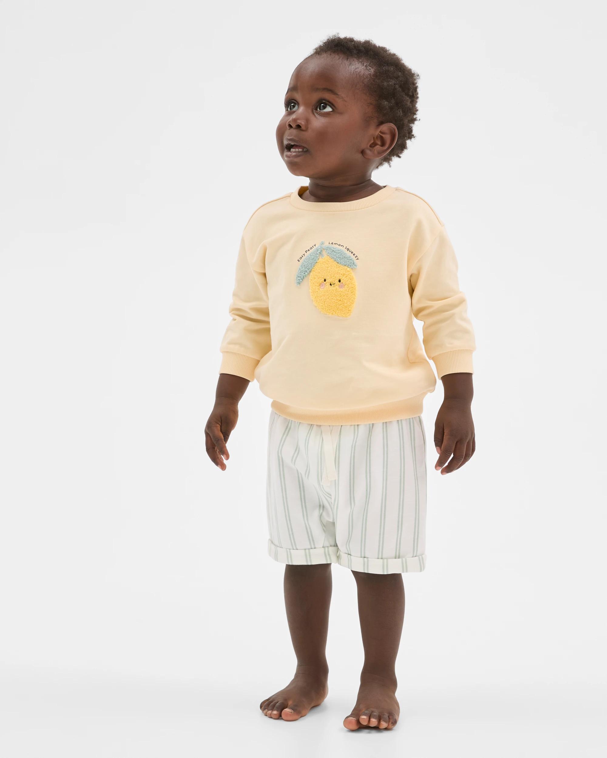 1 Target Baby Organic Cotton Jumper and Shorts Set LEMON, 1 of 6