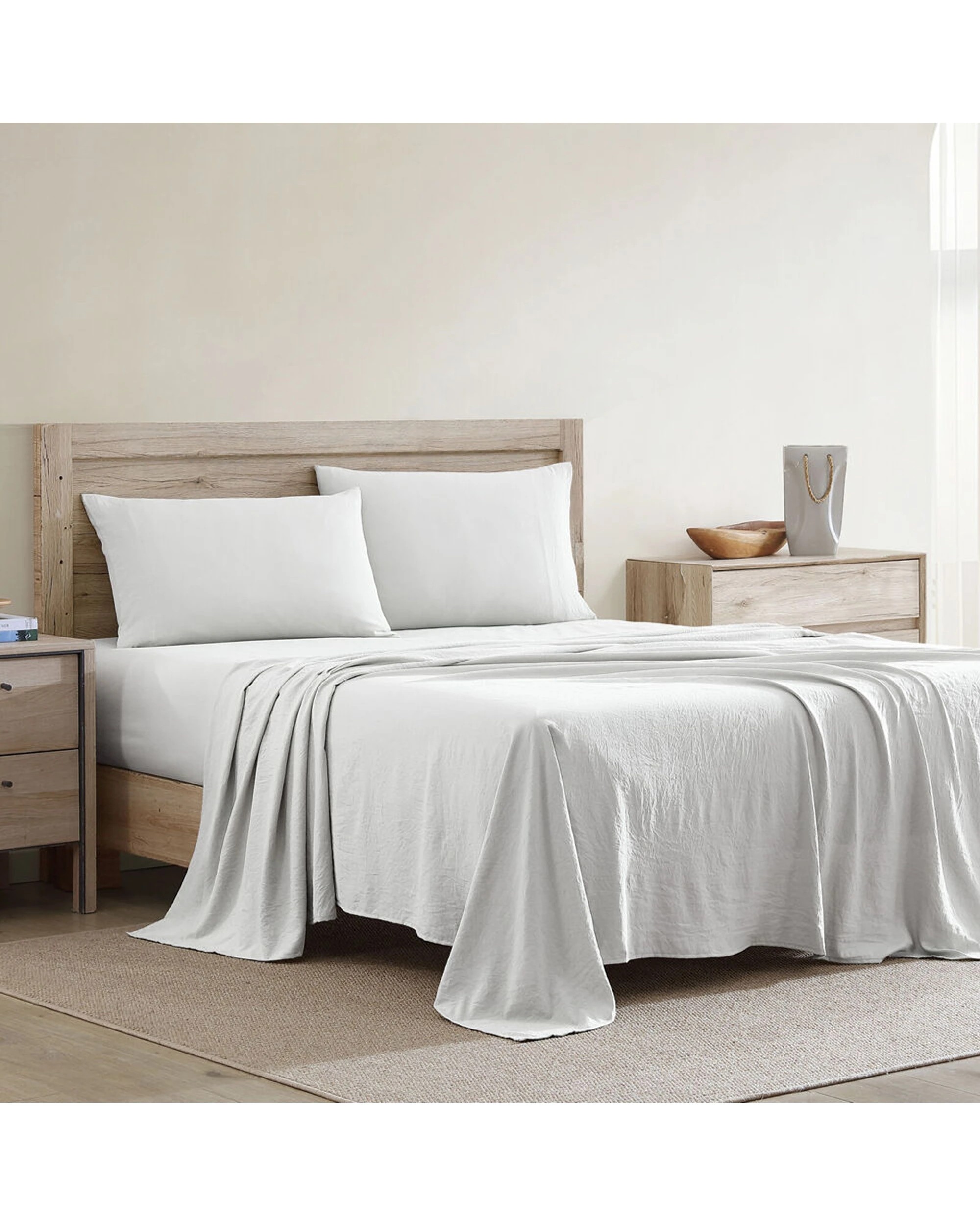 1 Ardor Boudoir Waterproof TPU Coating Bed Sheet With Pillowcase Set - King Single Bed - White, 1 of 1