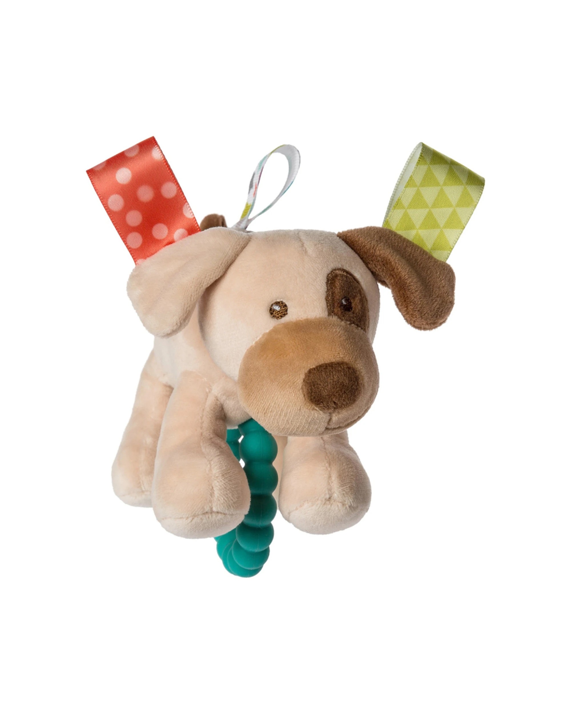 3 Mary Meyer Taggies Buddy Dog Teether Rattle Silicone Beads Baby 0 Months - Brown, 3 of 4