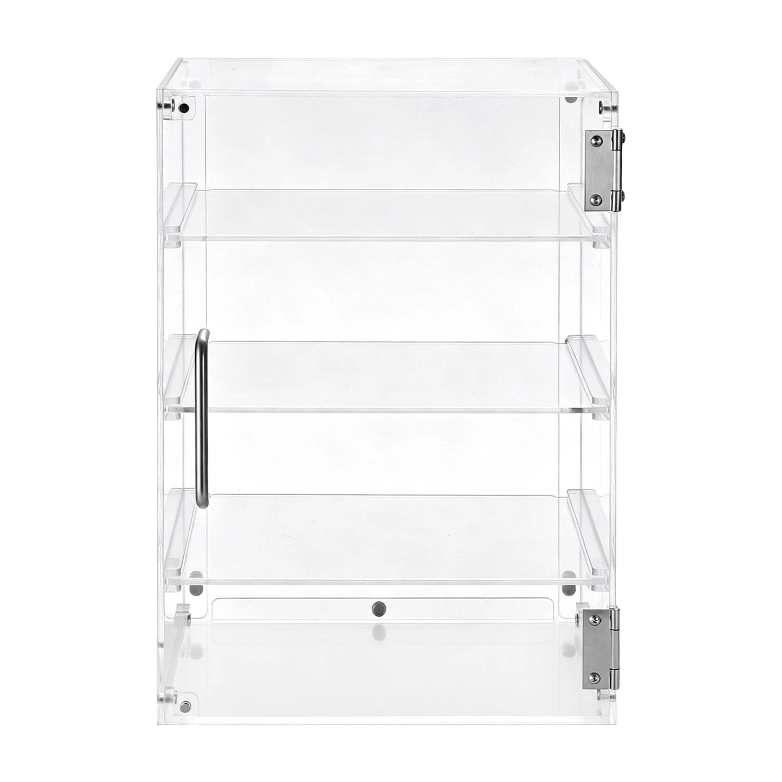 4 Ausway 4 Tier Countertop Acrylic Clear Food Display Cabinet Organiser with Adjustable Shelf & Magnetic Door, 4 of 6