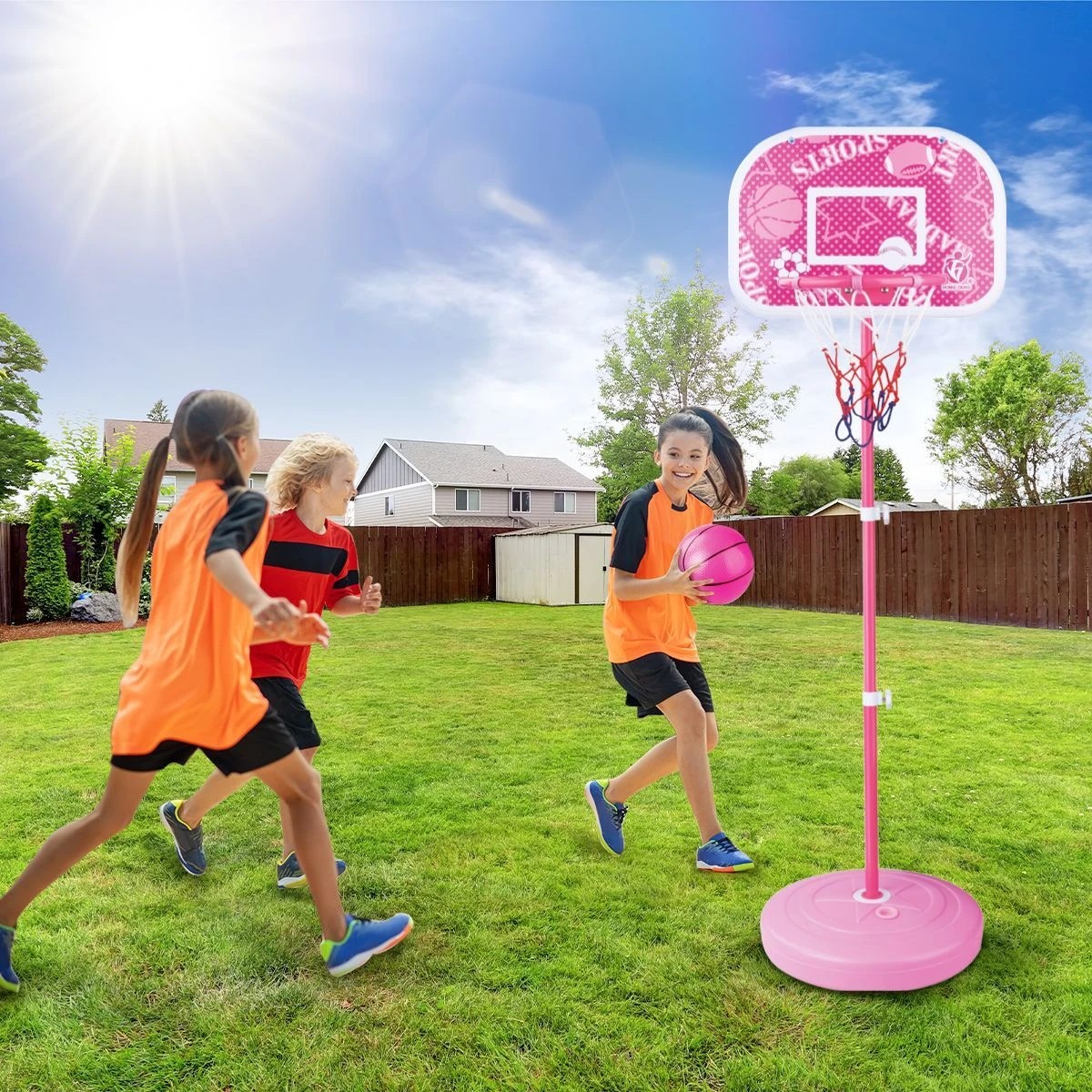 6 Ausway Portable Freestanding Kids Basketball Hoop, 6 of 7