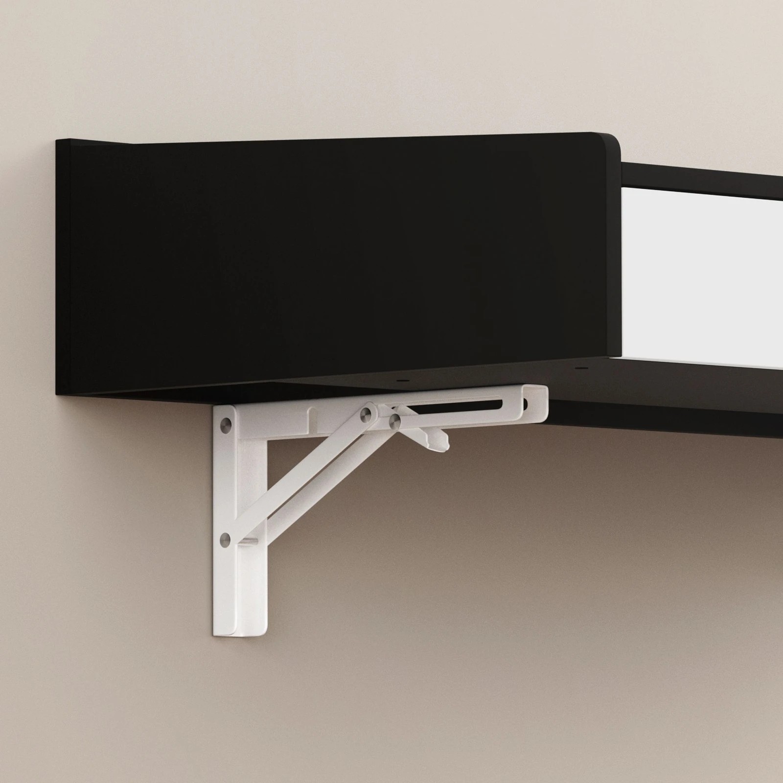 8 Alfordson Dressing Table Stool Floating Makeup Mirror Vanity Desk LED - Black White, 8 of 10