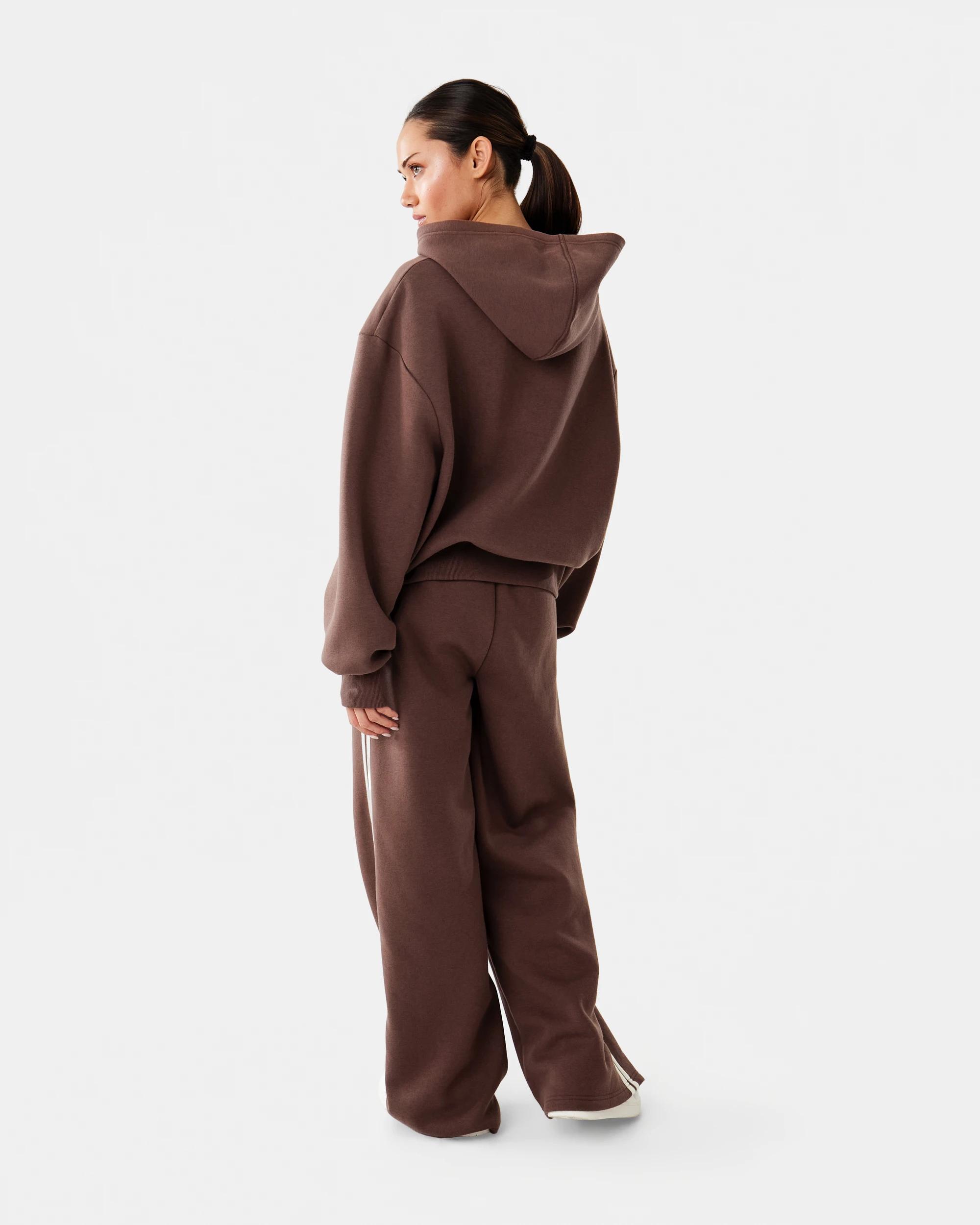 4 Everlast Womens Mid Length Cinch Hoodie Choc, 4 of 10