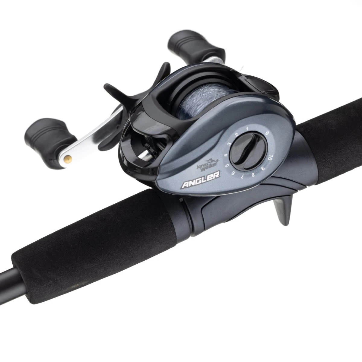 7 Jarvis Walker Angler Series 2 Baitcaster Combo - 5.8ft., Black and Grey, 7 of 9