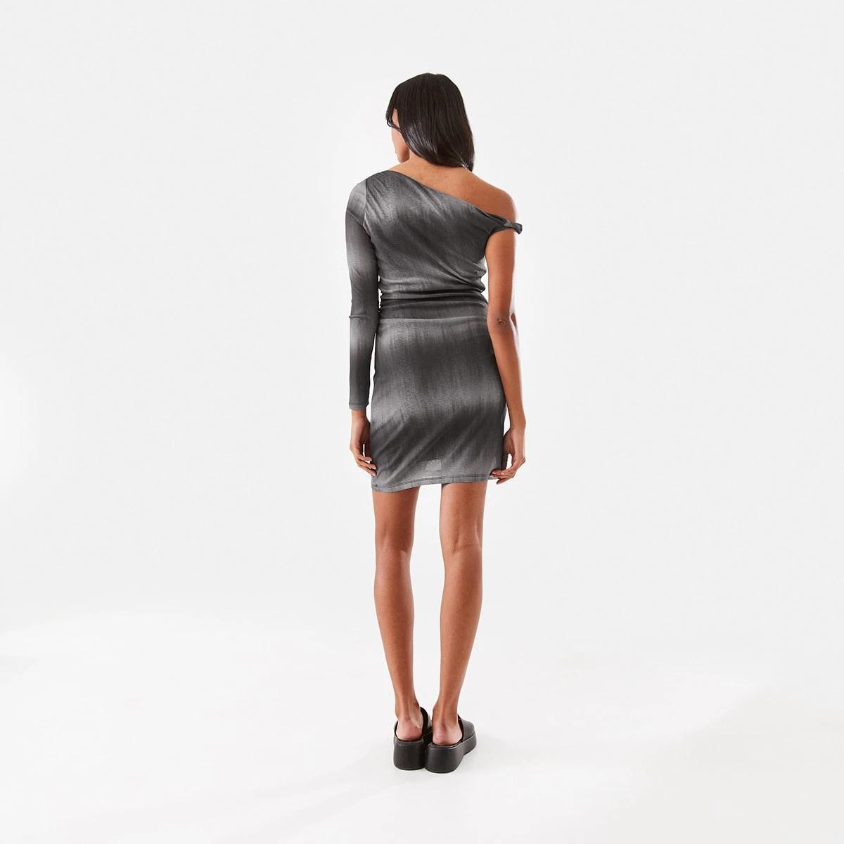 6 Long Sleeve Off Shoulder Mini Dress Brn Dye St, 6 of 10