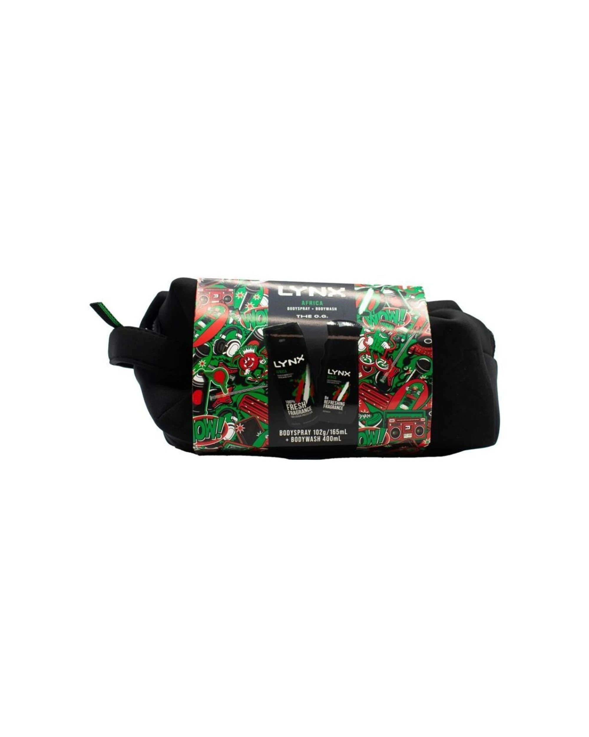 3 Lynx 2x 2pc The OG Africa Bodyspray Bodywash Bag Set for Men Gift Pack - Black, 3 of 3