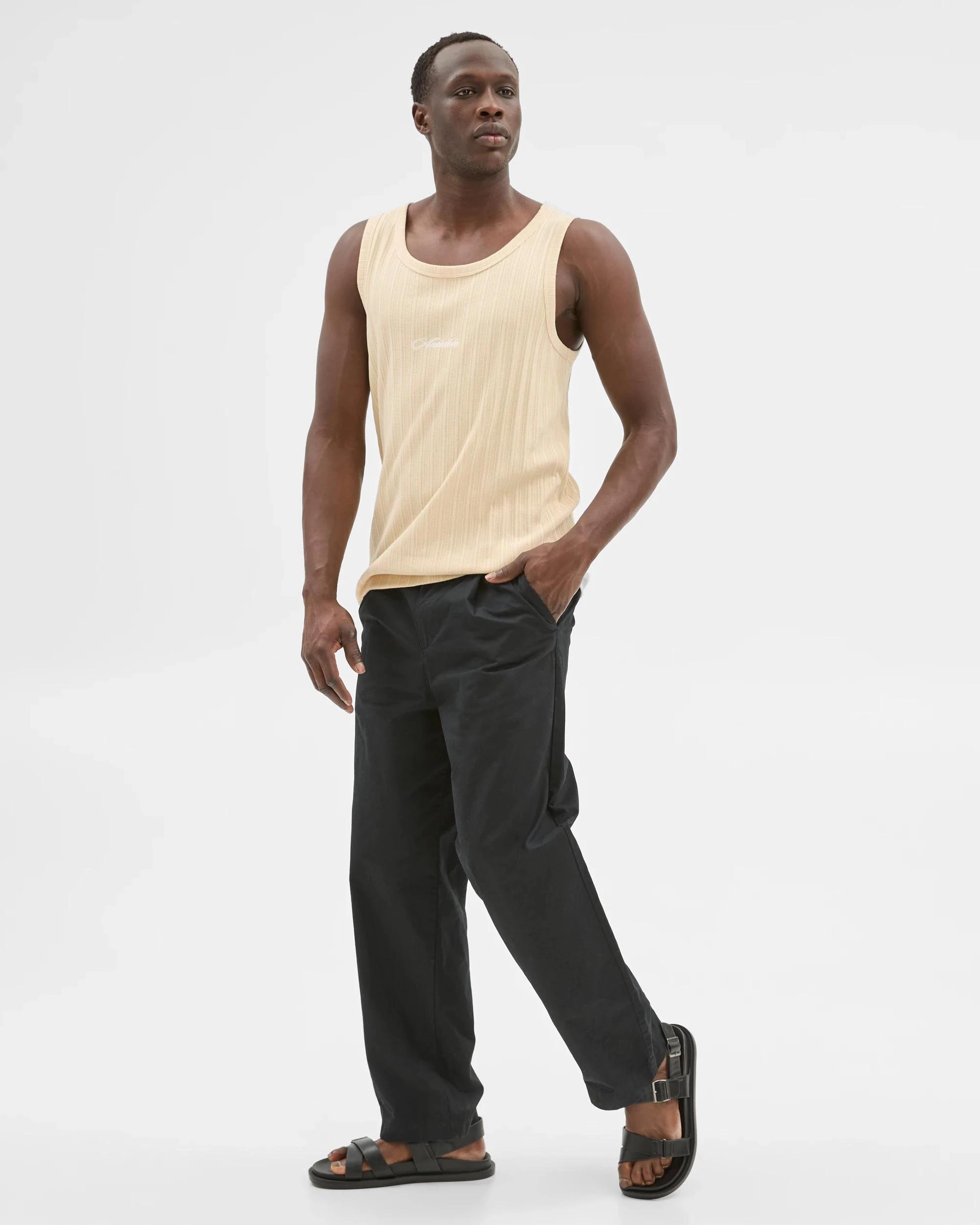 3 Australian Cotton Blend Ribbed Tank Top - Commons NEUTRAL, 3 of 6