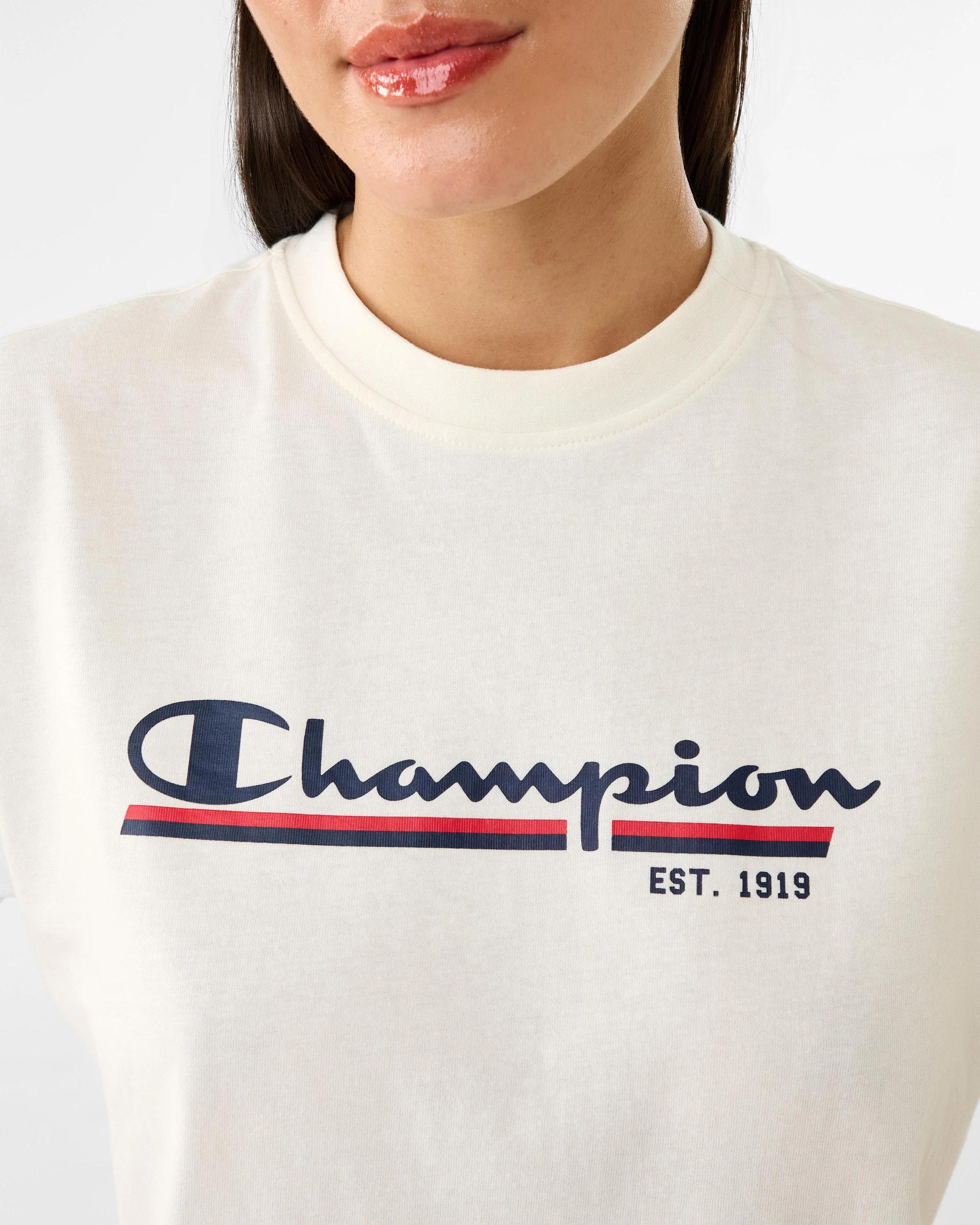 6 Champion Script Womens T-shirt Whis White, 6 of 7