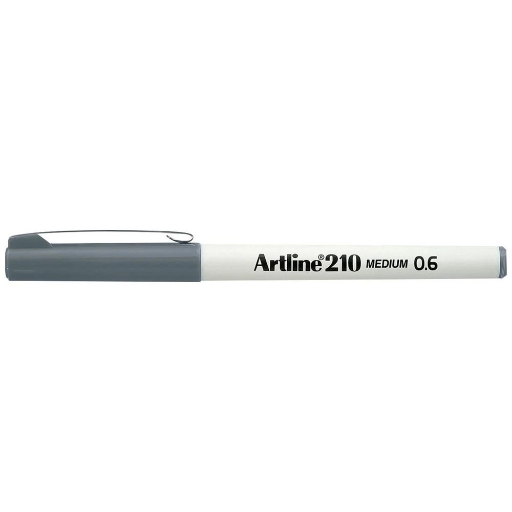 1 Artline 210 0.6mm Fineliner Grey, 1 of 2