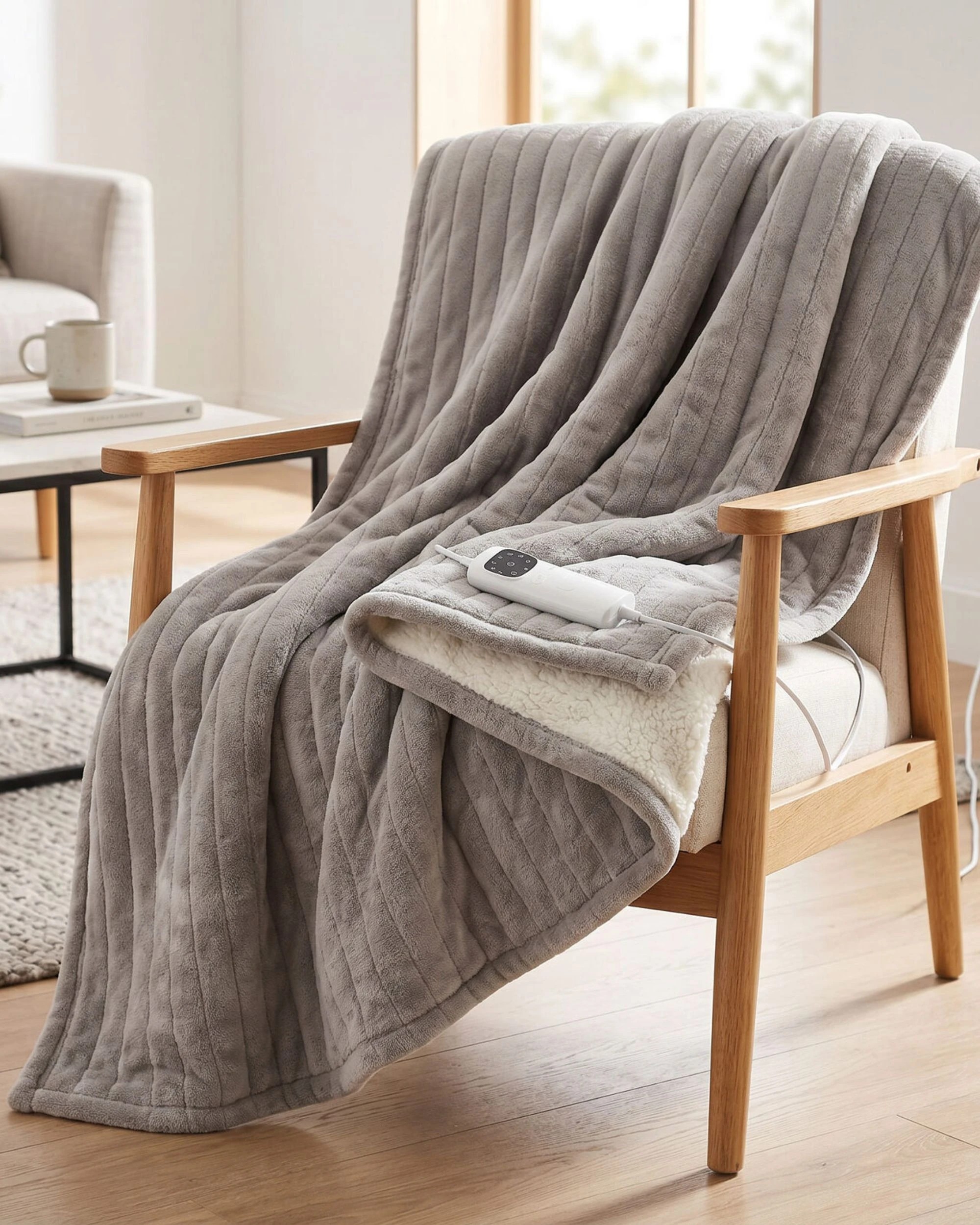 5 Lenoxx Heated Throw Blanket, Soft Double-Sided Fleece with Adjustable Heat Settings, 5 of 6
