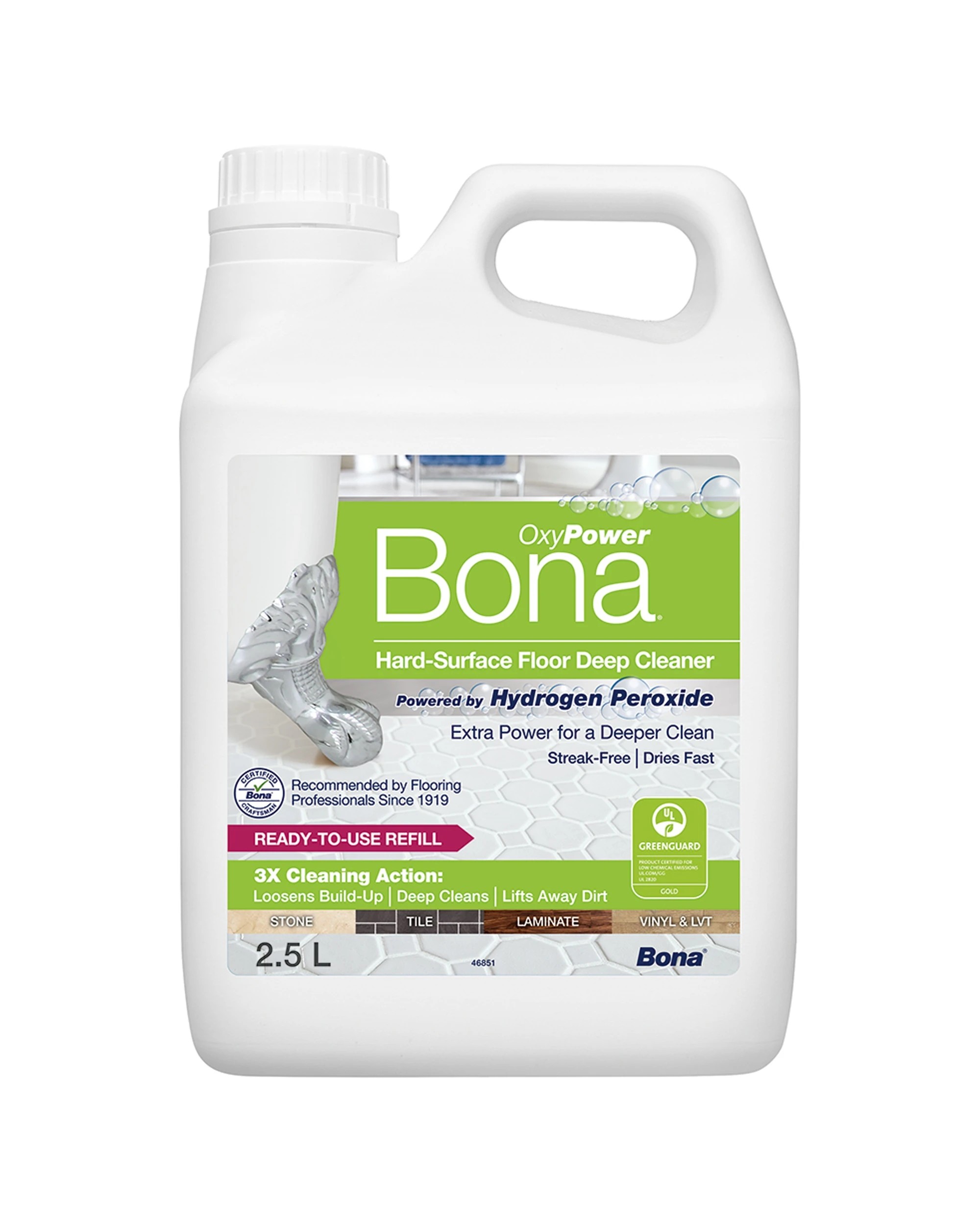 3 Bona Deep Cleaner Refill and Spray 1L and 2.5L For Hard Surface Floors - Multi, 3 of 3